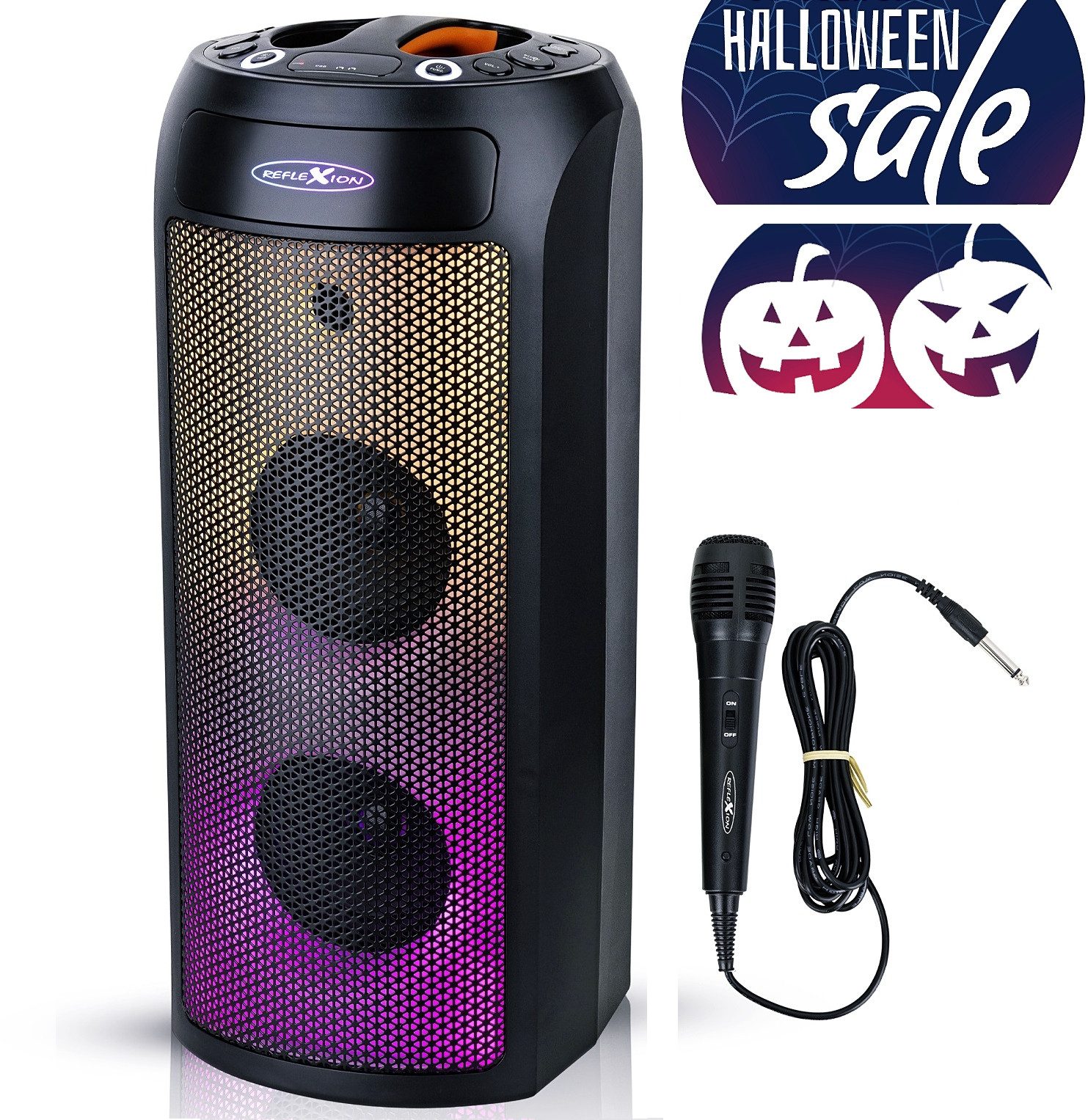 Reflexion PSX30BT Lautsprecher mit LED-Flammenlicht Bluetooth-Lautsprecher