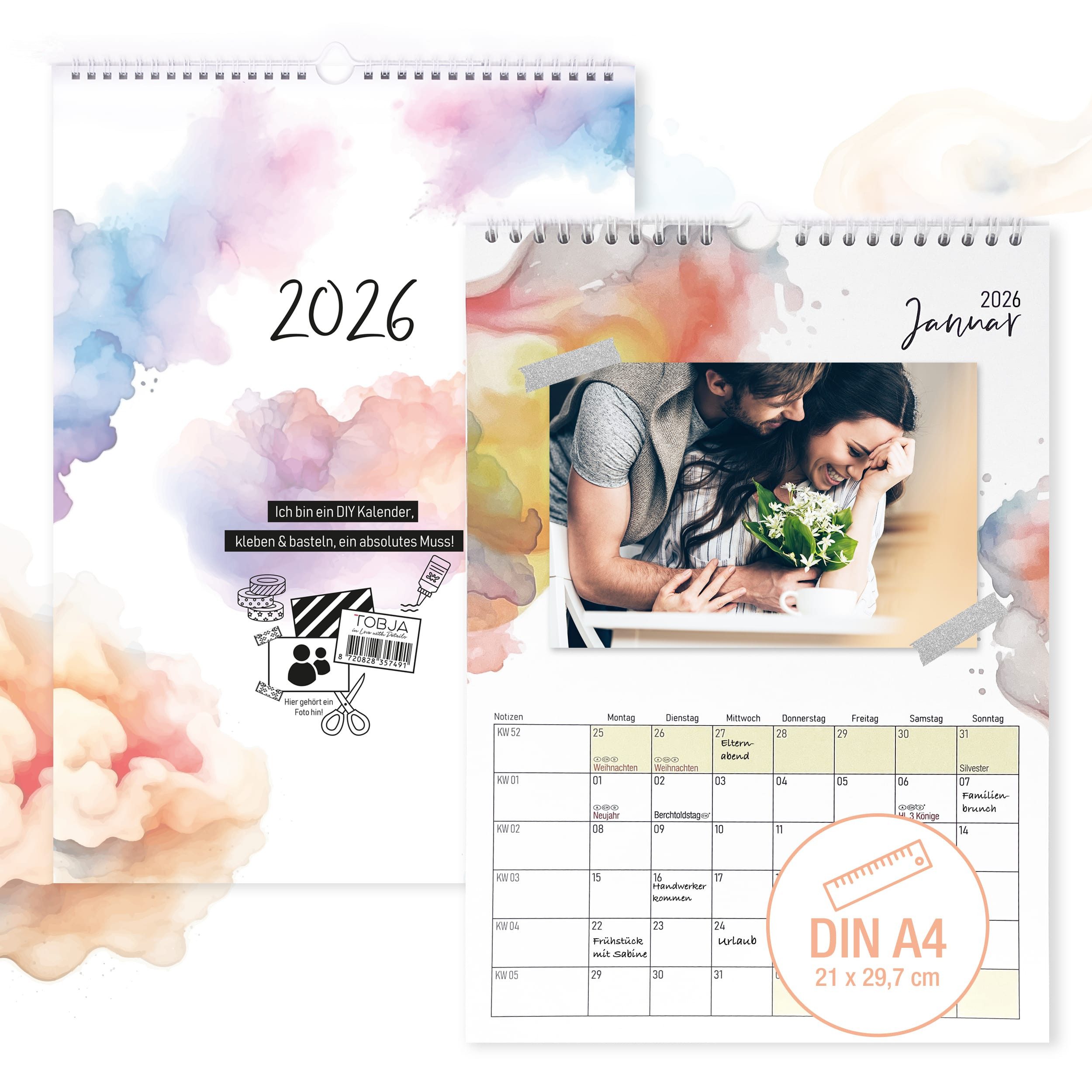 TOBJA Kalender zum Selbstbasteln Fotokalender 2026