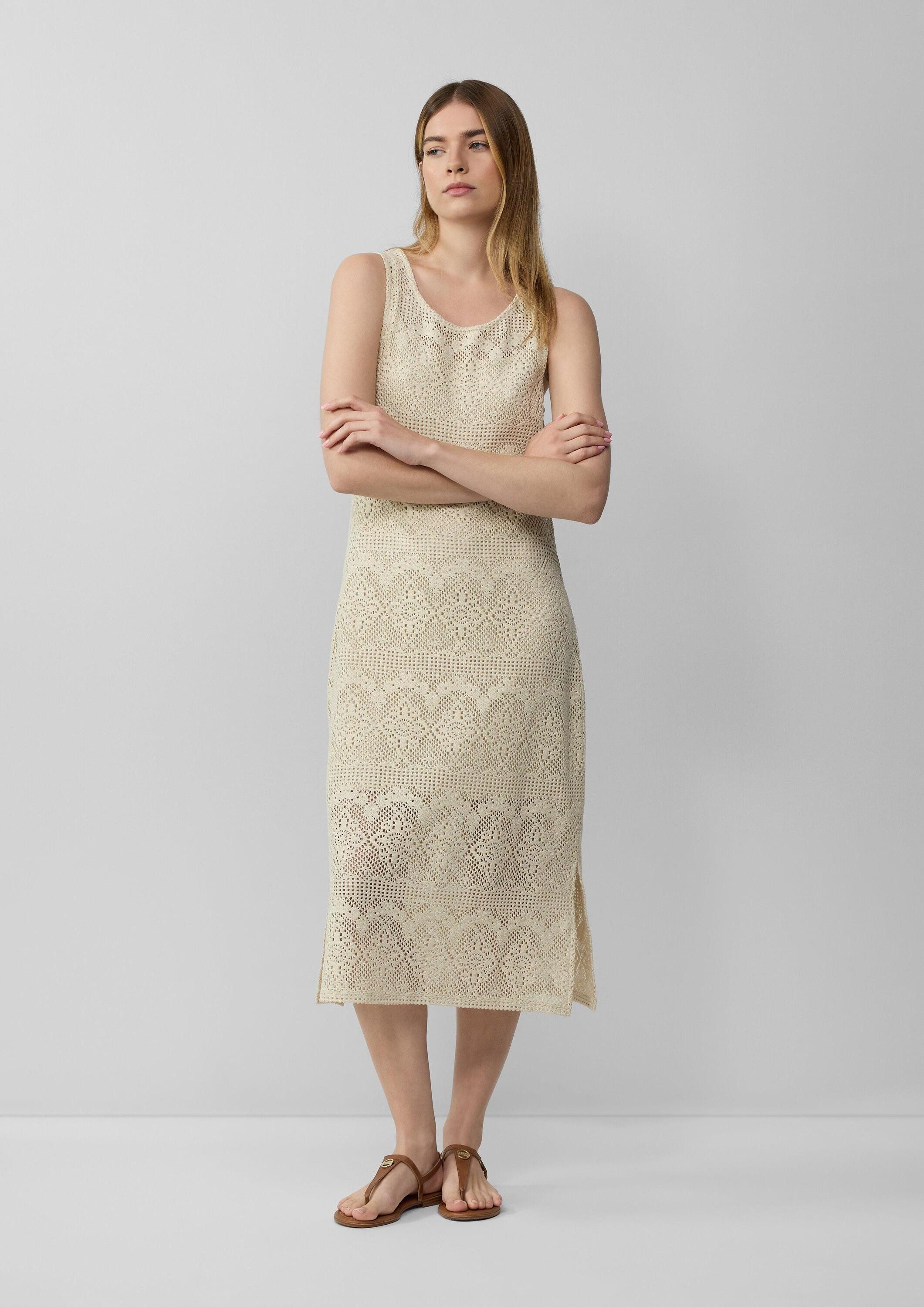 s.Oliver Minikleid Kleid Häkel-Kleid mit Jerseyfutter