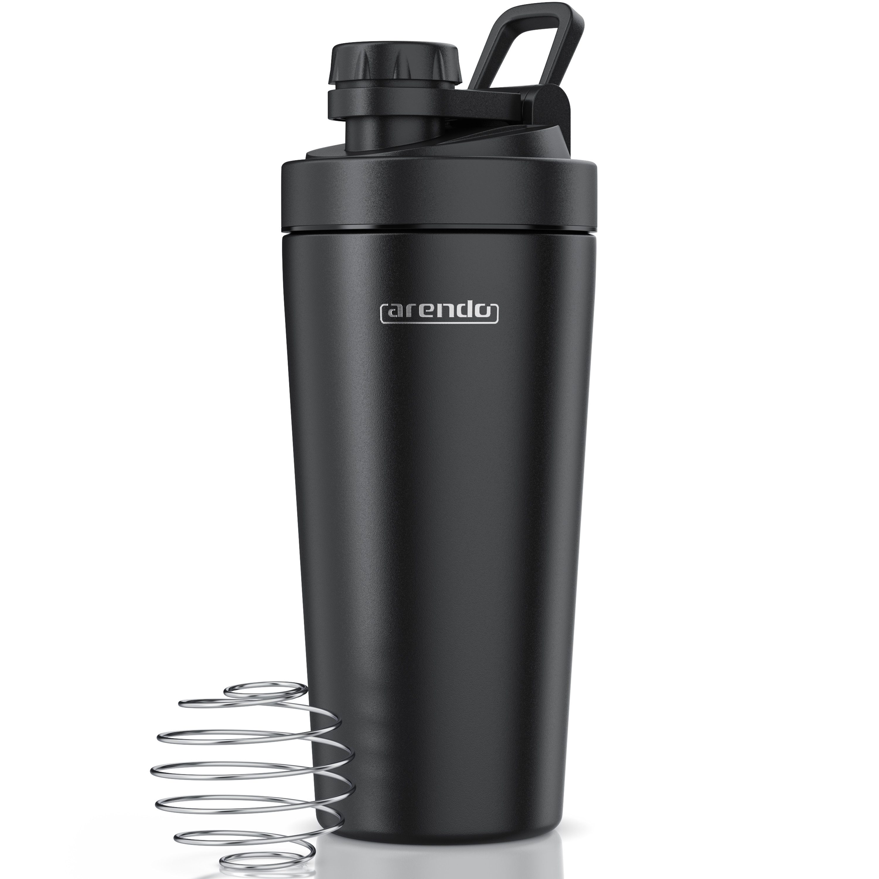Arendo Protein Shaker Edelstahl Eiweißshaker 600