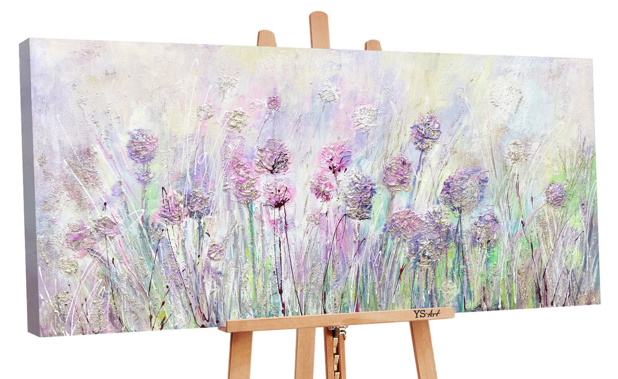 YS-Art Gemälde Blumen auf der Wiese,
