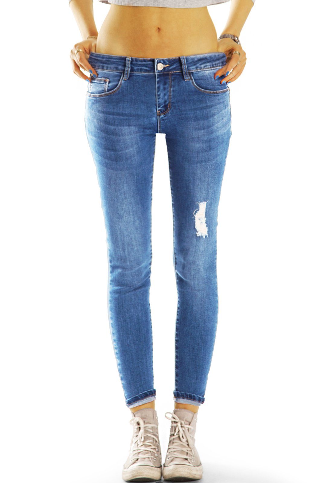 be styled Skinny-fit-Jeans medium waist Rohrenjeans