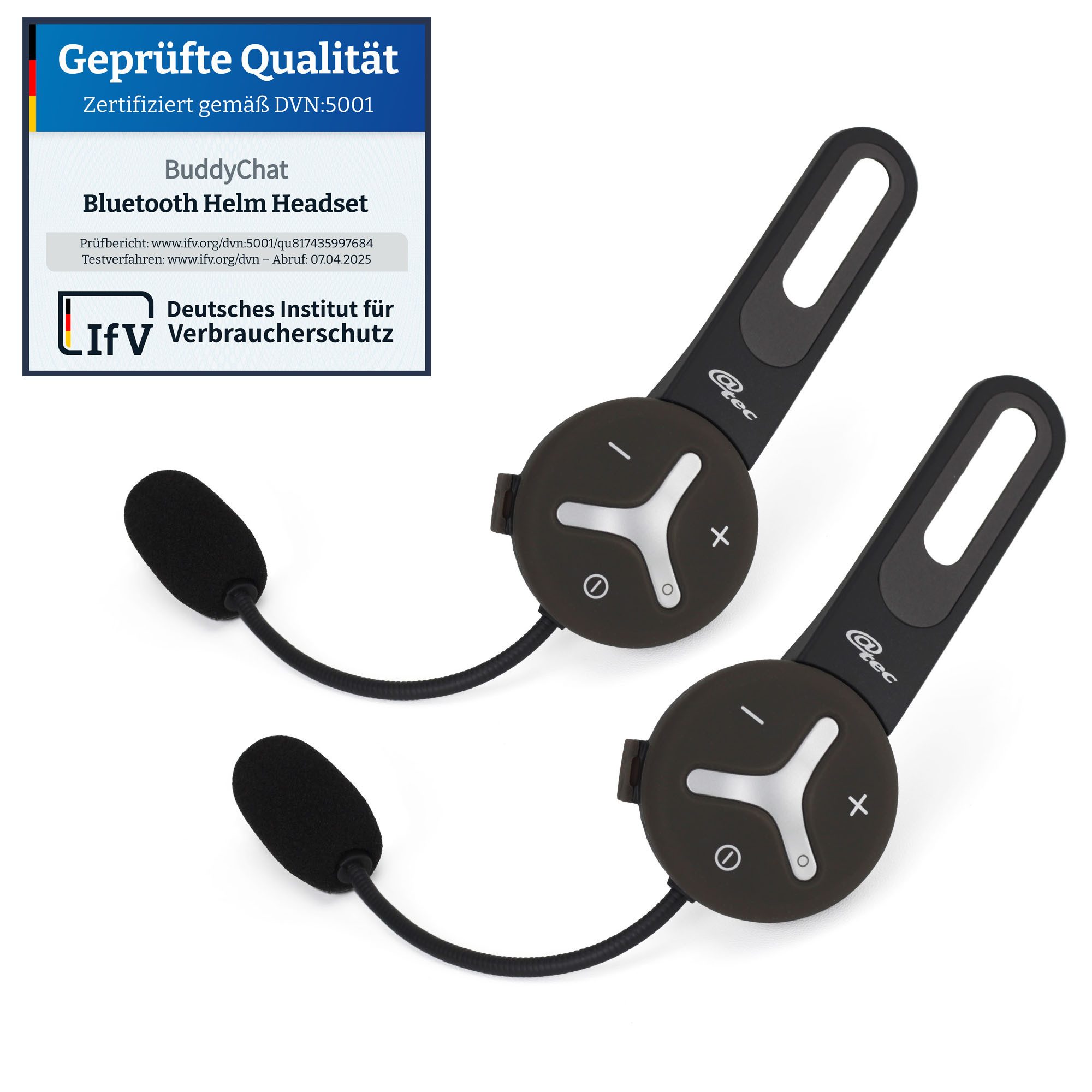BuddyChat Buddy Chat Duo Bluetooth-Kopfhörer (Bluetooth,