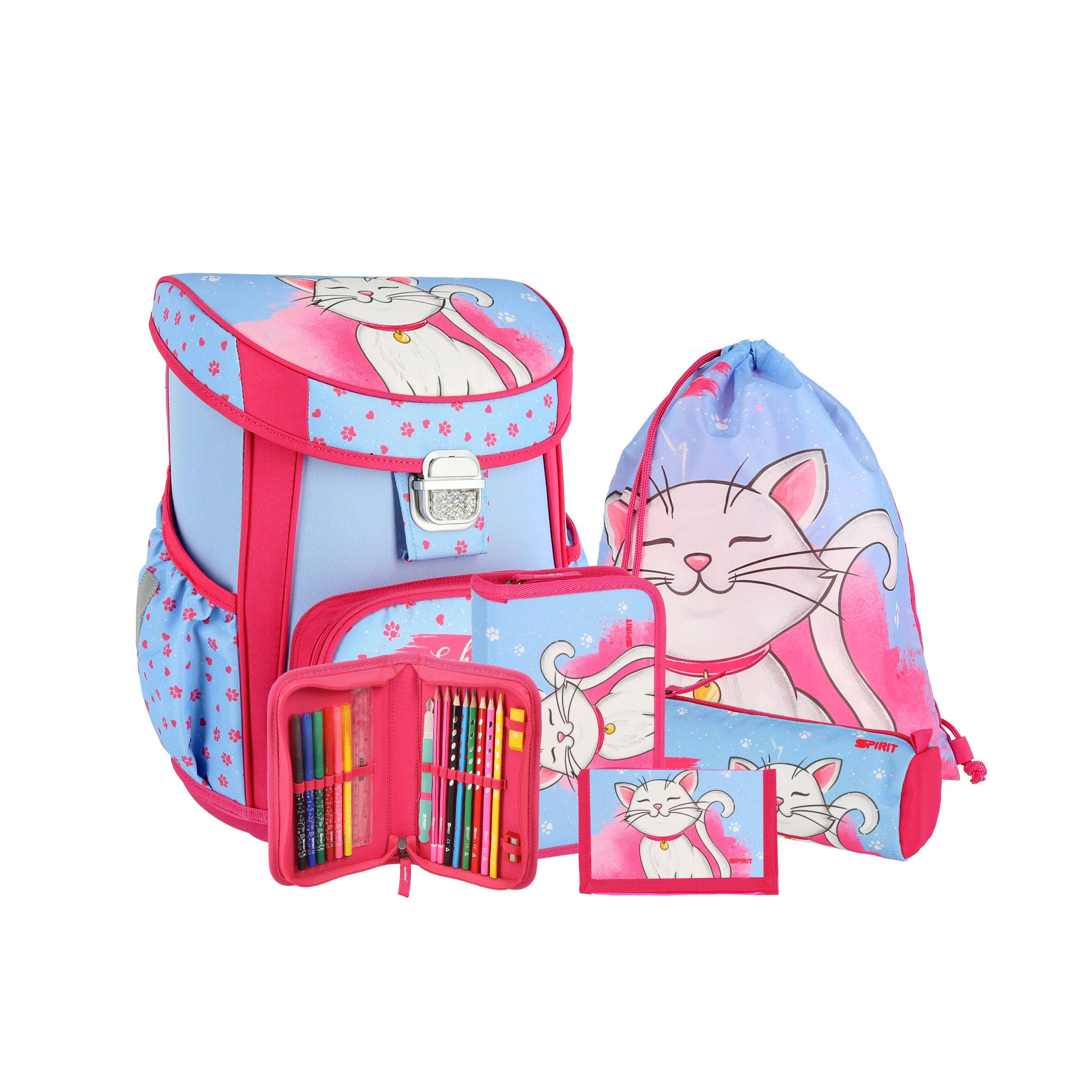Spirit Schulranzen SPIRIT Schulranzen Set CAT