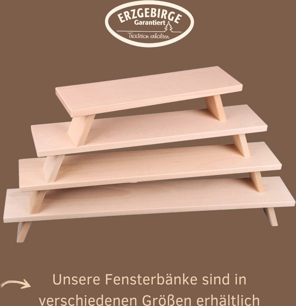 Weigla Schwibbogen-Fensterbank Weihnachtsdeko, aus Buchenholz, buche-hell,