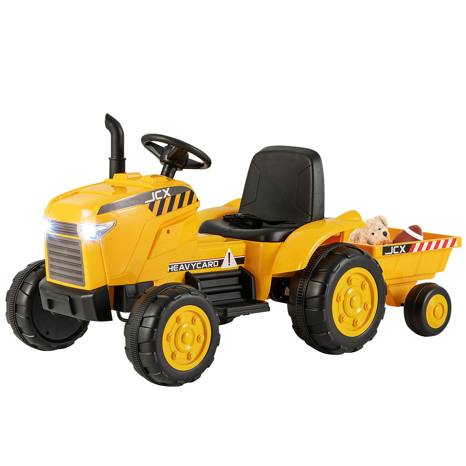 COSTWAY Elektro-Kinderauto, elektrisch Kindertraktor mit Fernbedienung