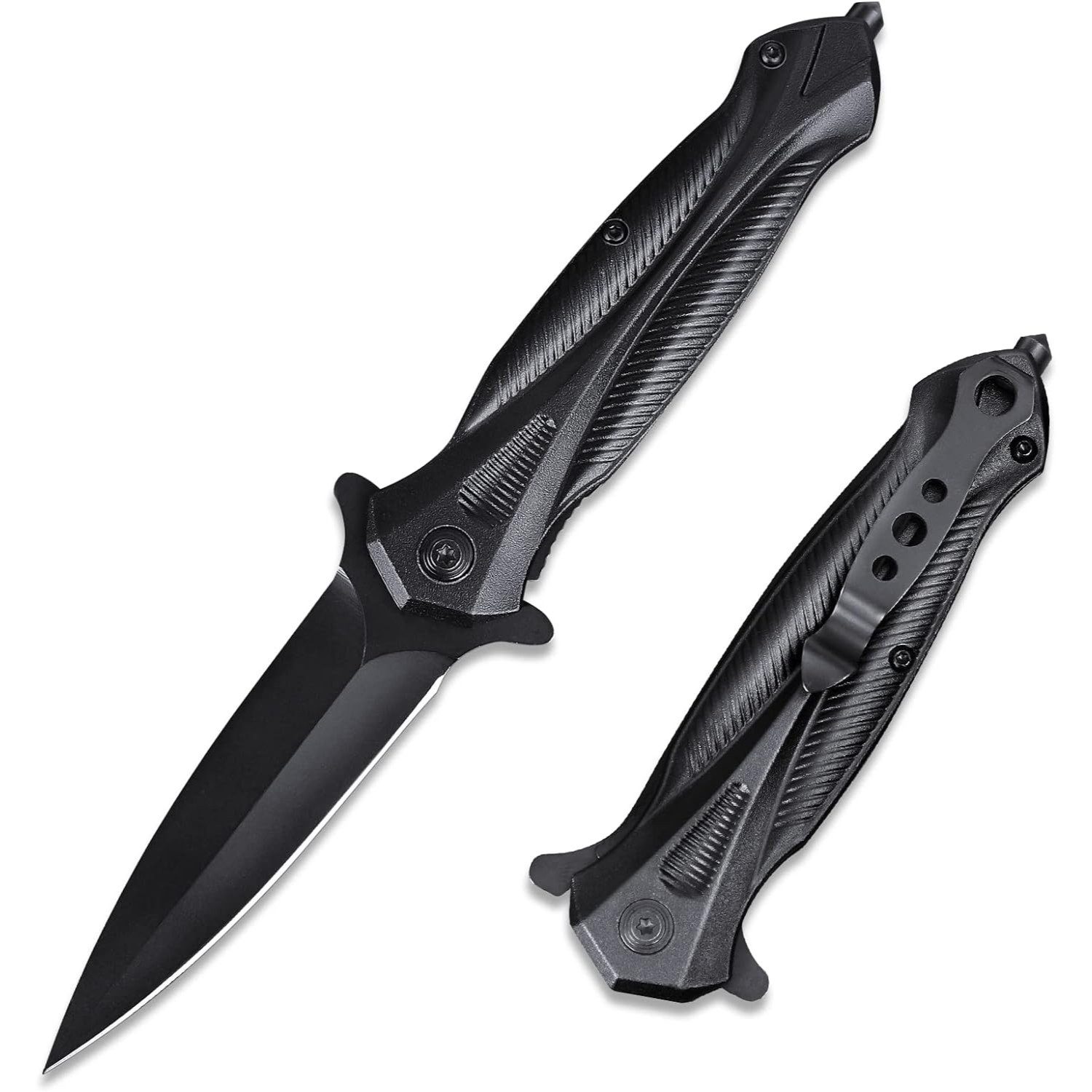 LuxusKollektion Allesschneider Schwarzes Klappmesser Taschenmesser mit