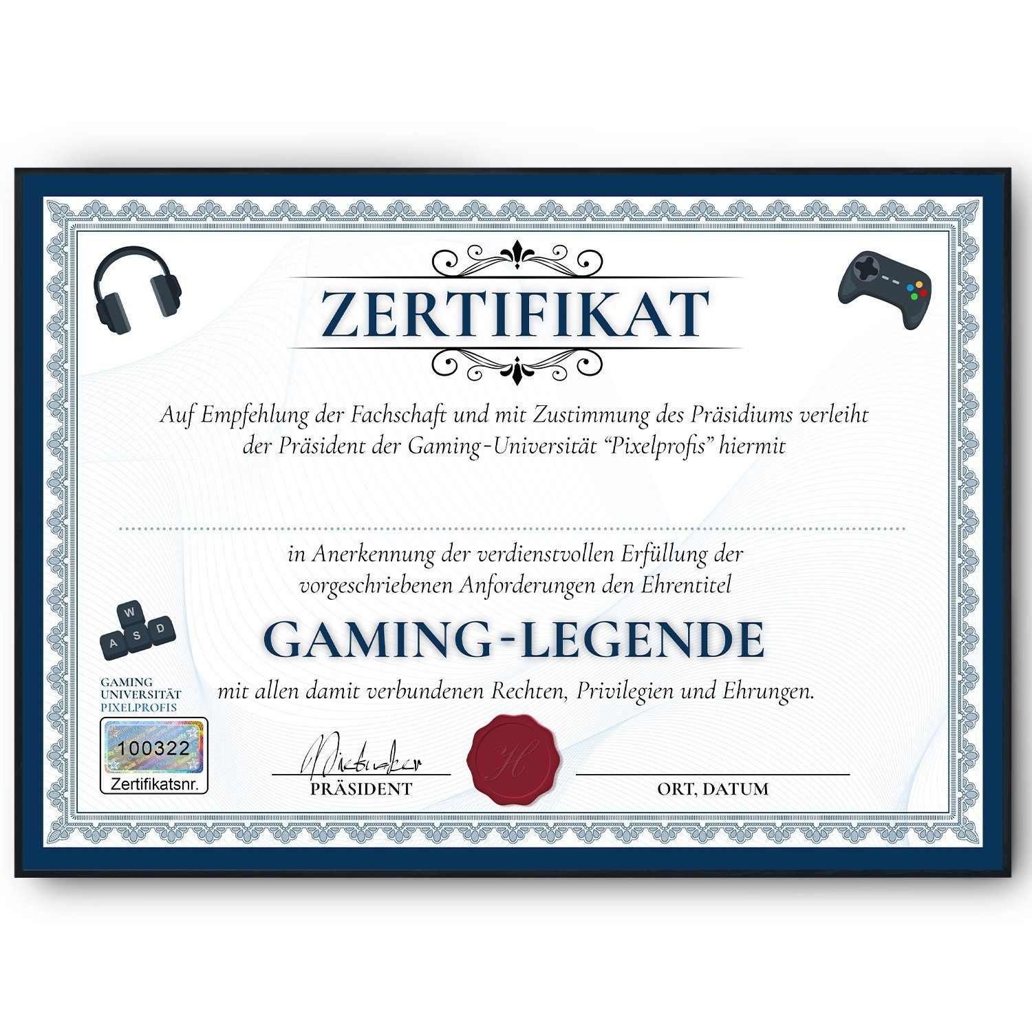 Tigerlino Poster Gamer Geschenk Geburtstag Sohn