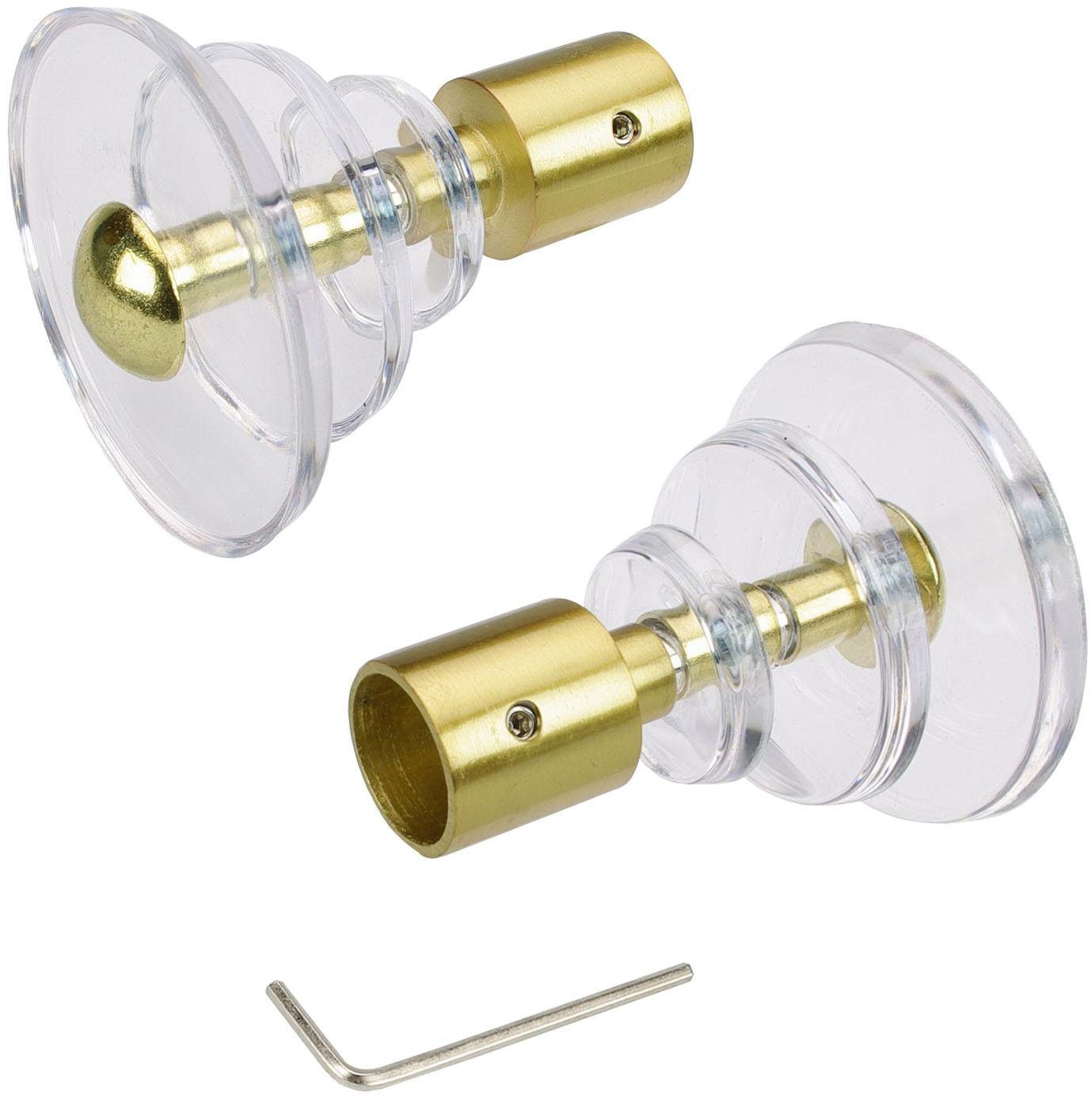 Liedeco Gardinenstangen-Endstück Luna, Gardinen, (Set, 2-St),