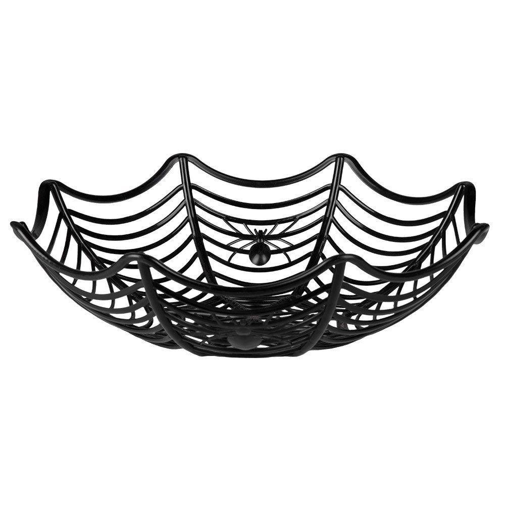 Boland Dekoobjekt Spinnennetz Schale Halloween Dekoration,