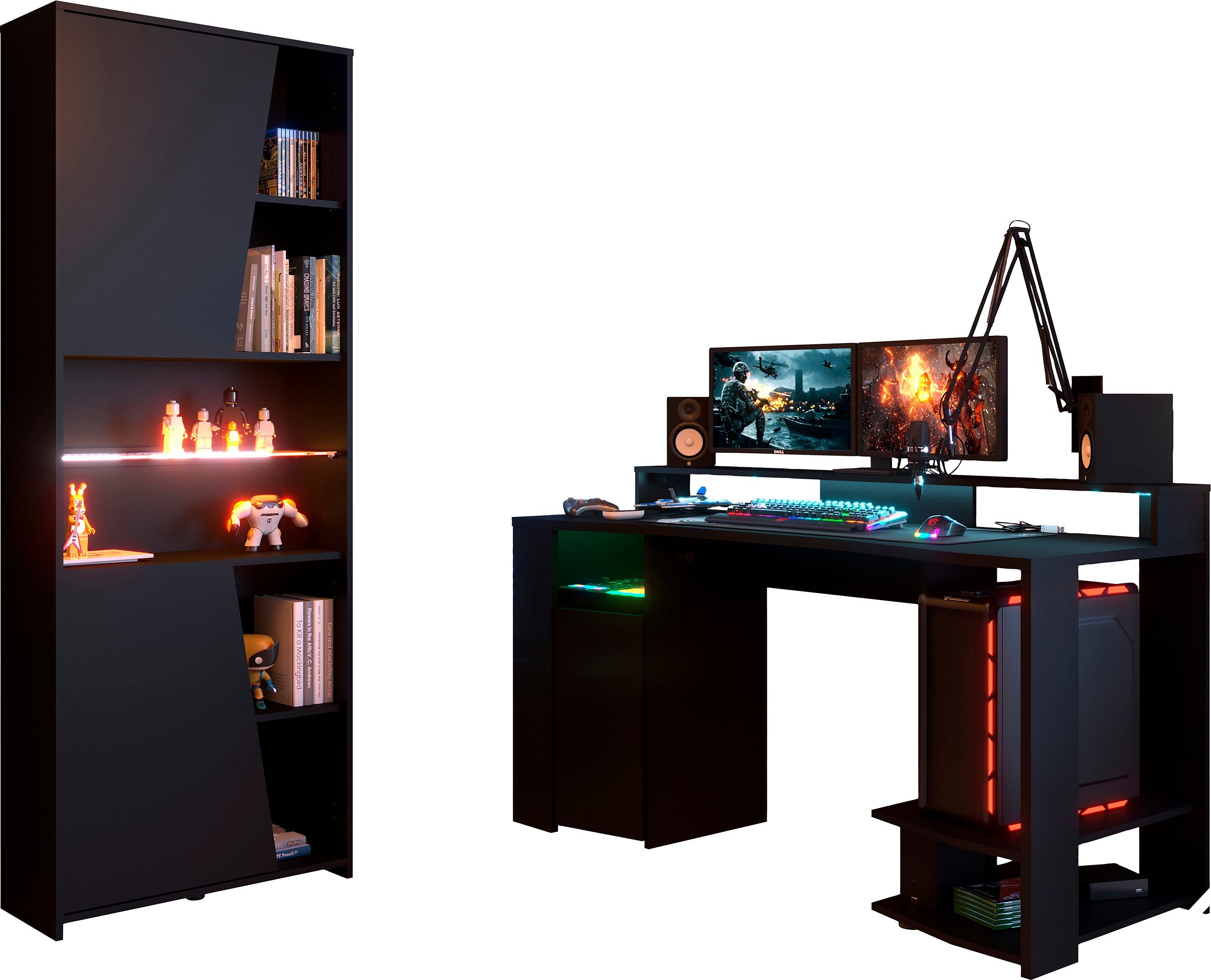 Parisot Jugendzimmer-Set Gaming - Set, (2-tlg),