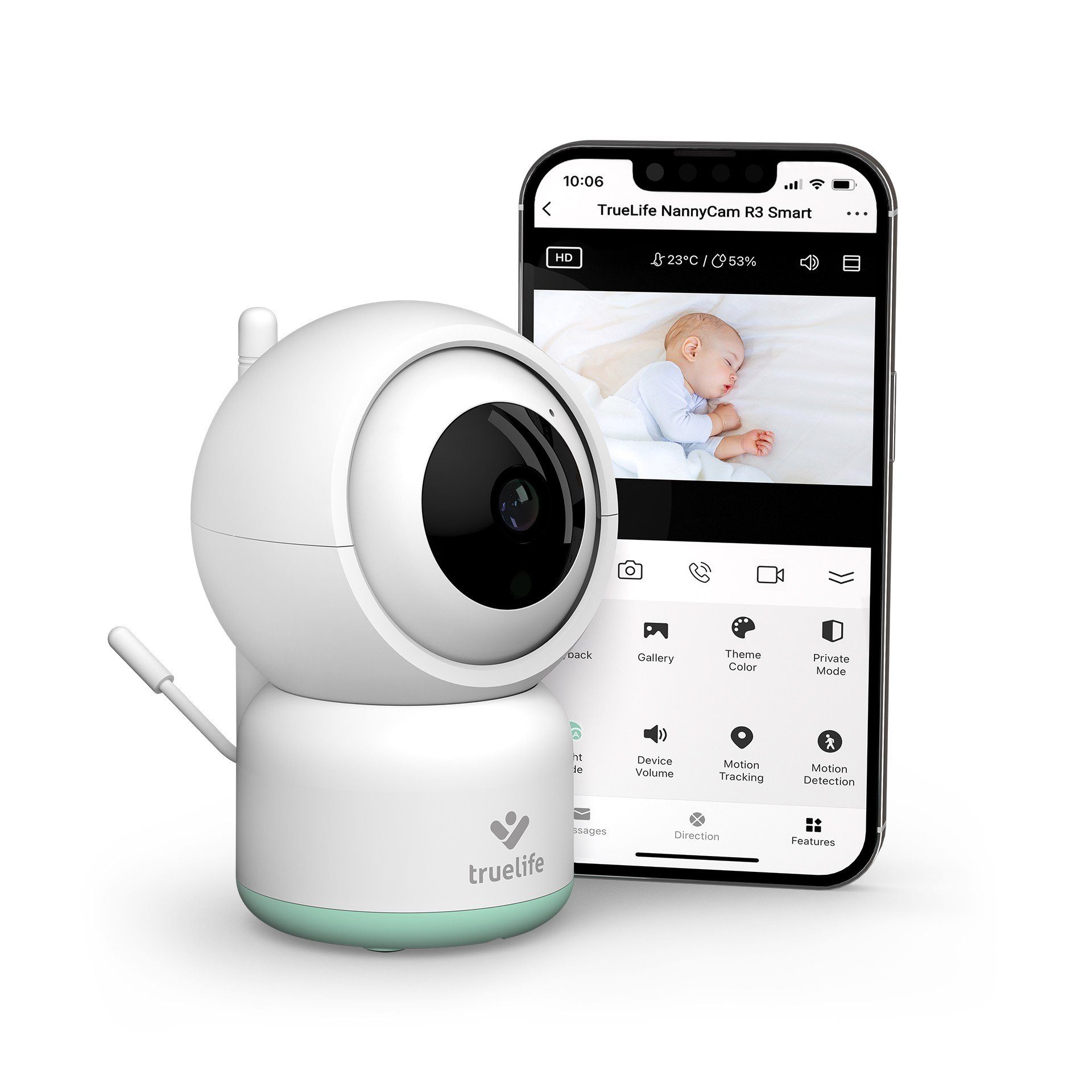 TrueLife Video-Babyphone NannyCam R3 Smart, 1-tlg.,