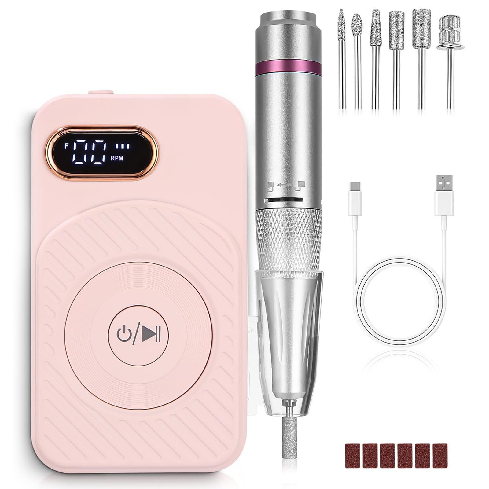 LEAZZLE Maniküre-Pediküre-Set Elektrische Nagelfräser für Gelnägel,45000