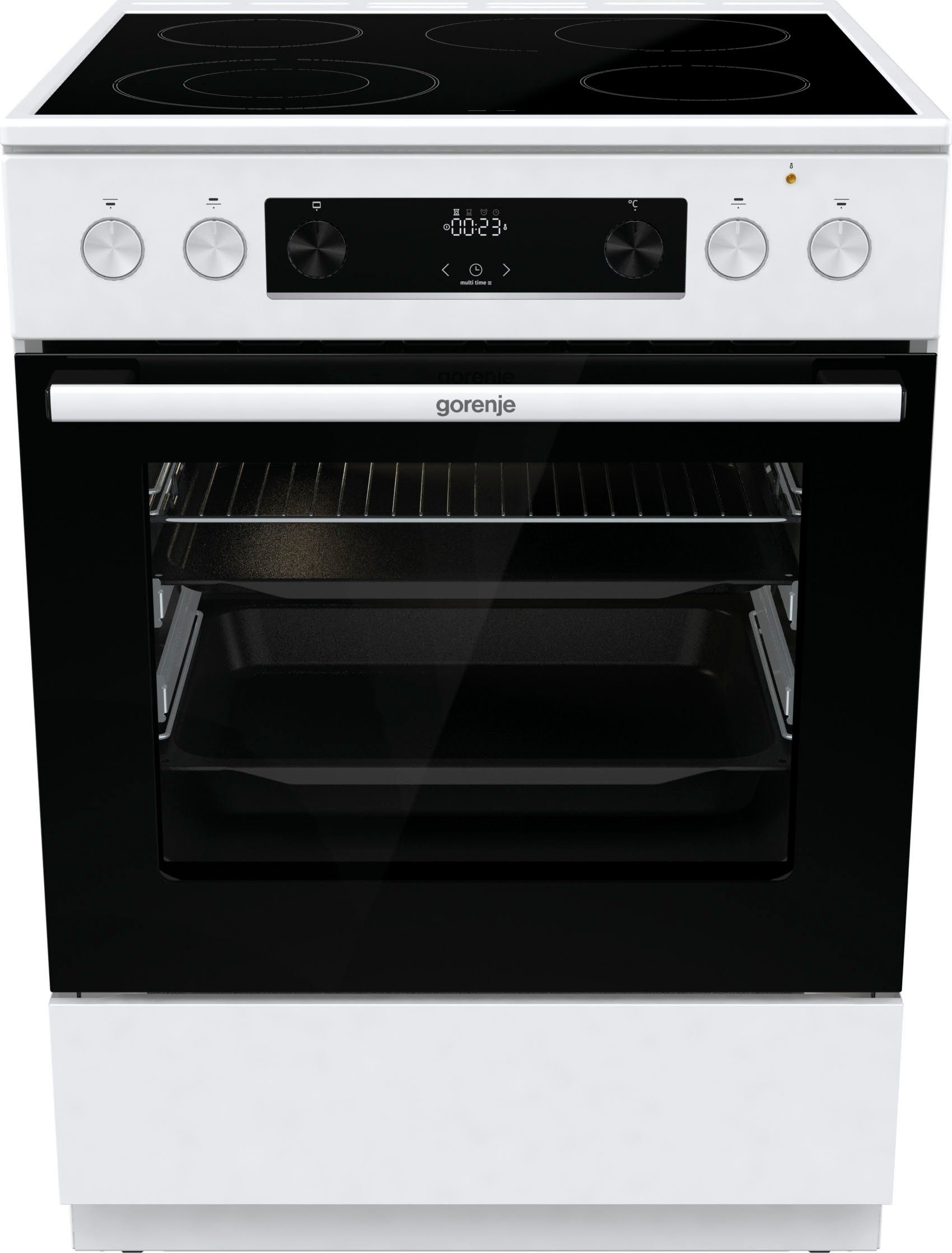GORENJE Elektro-Standherd GECS6C70, mit 2-fach-Teleskopauszug, Aqua