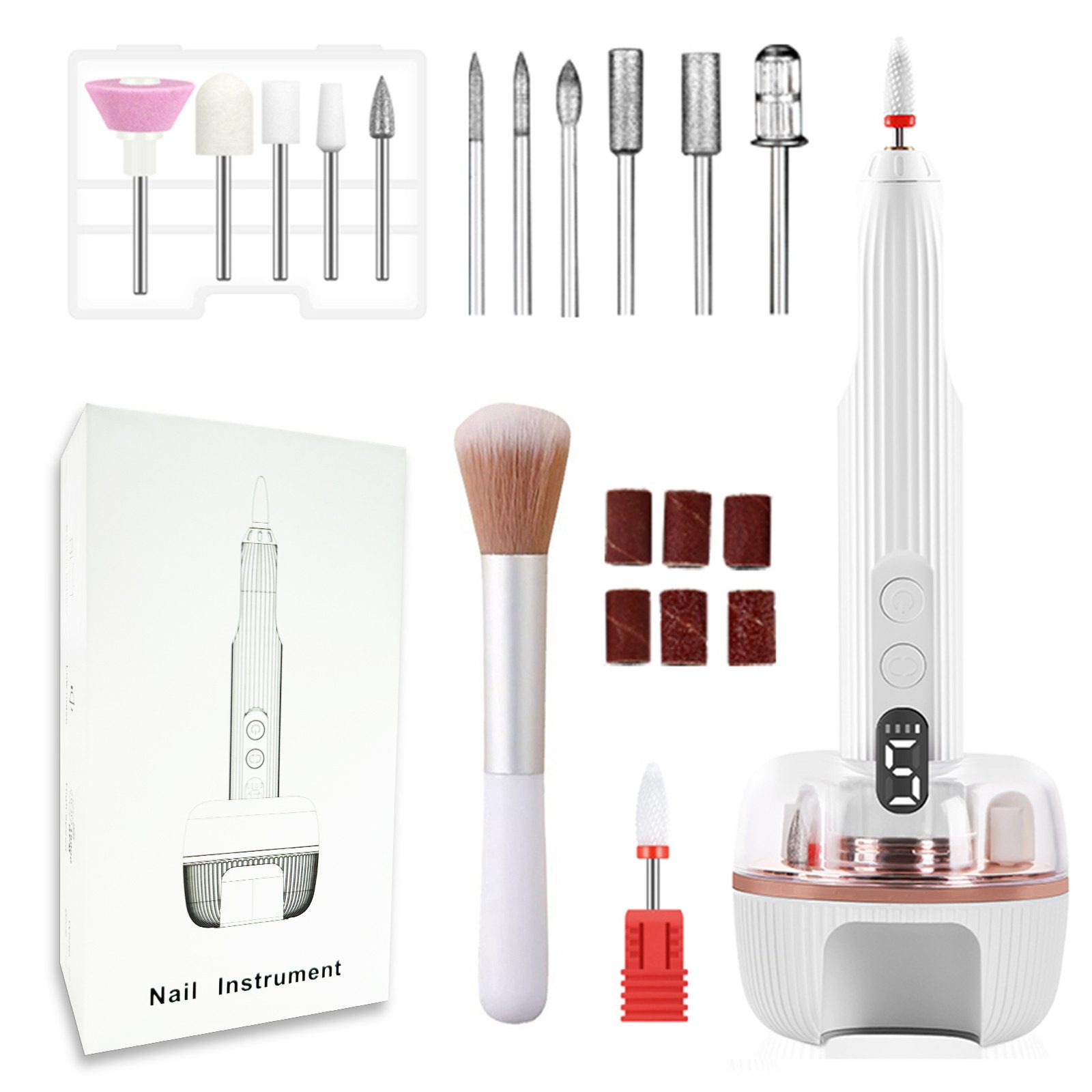 SURFOU Maniküre-Pediküre-Set 2 in 1 Nagelfräser