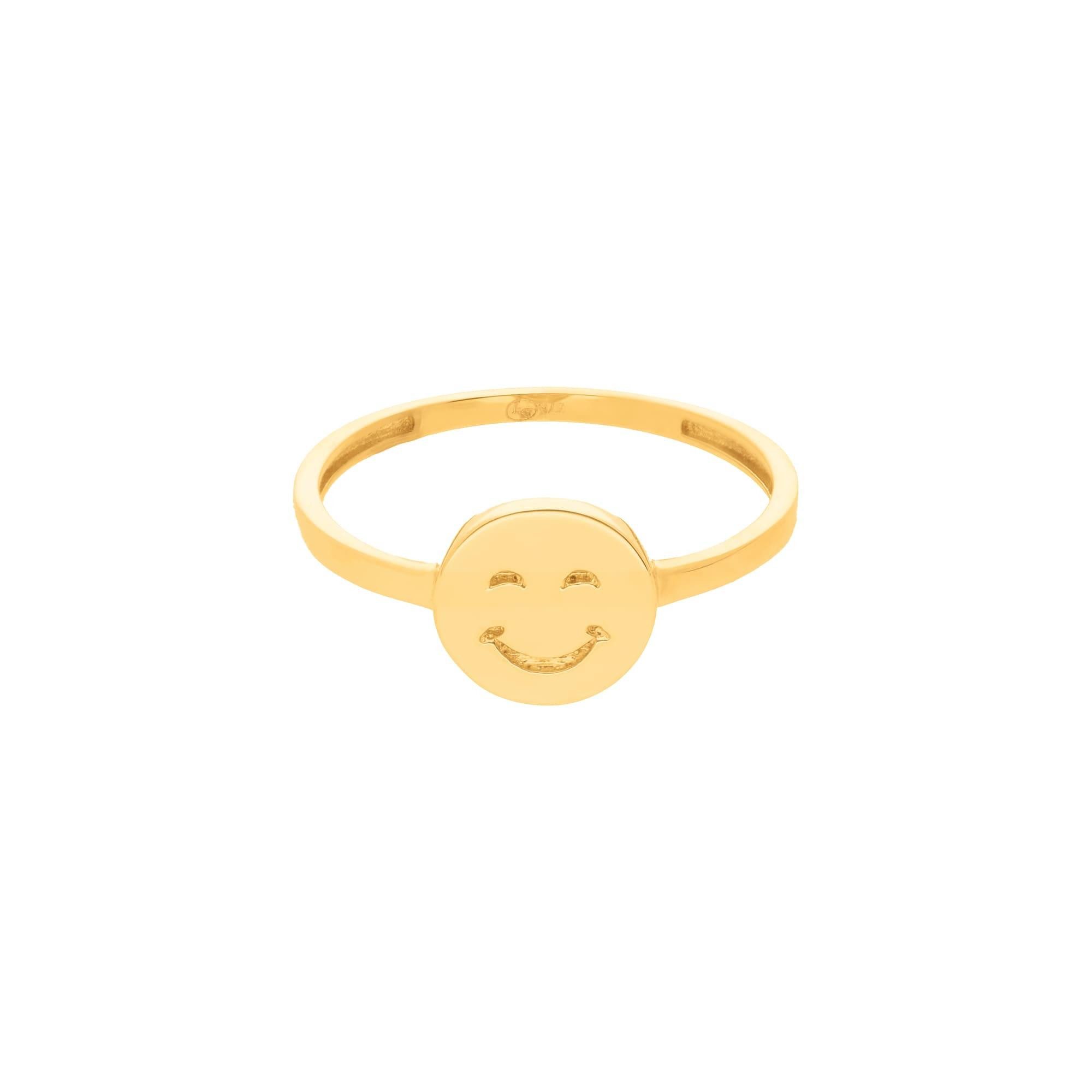 Suzan Gold Goldring Smiley Ring, Gelbgold