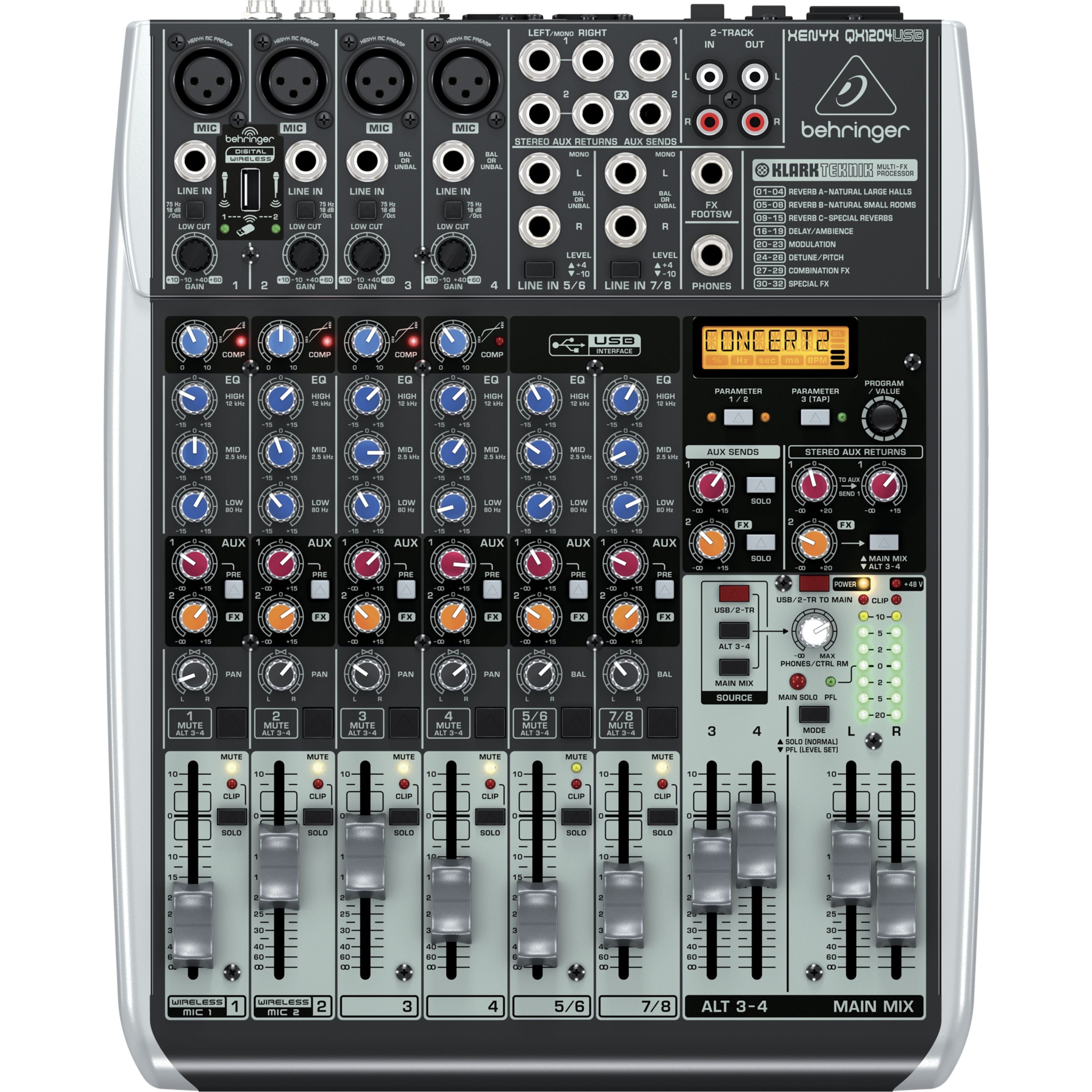 Behringer Mischpult, (XENYX QX1204USB, PA Mischpulte,