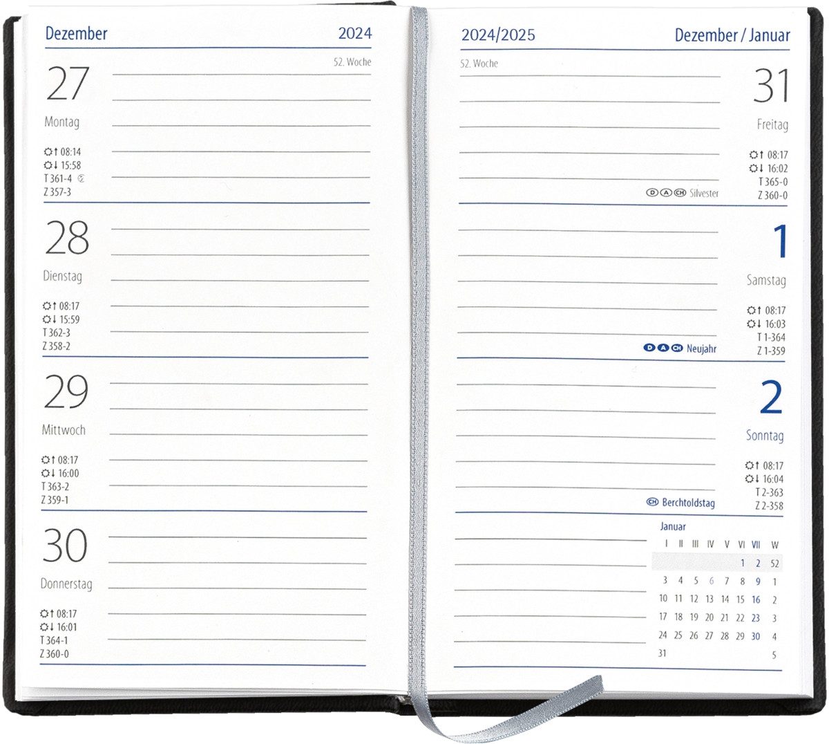 GÜSS Kalender Taschenkalender Taschenkalender 8,7x15,3cm 1