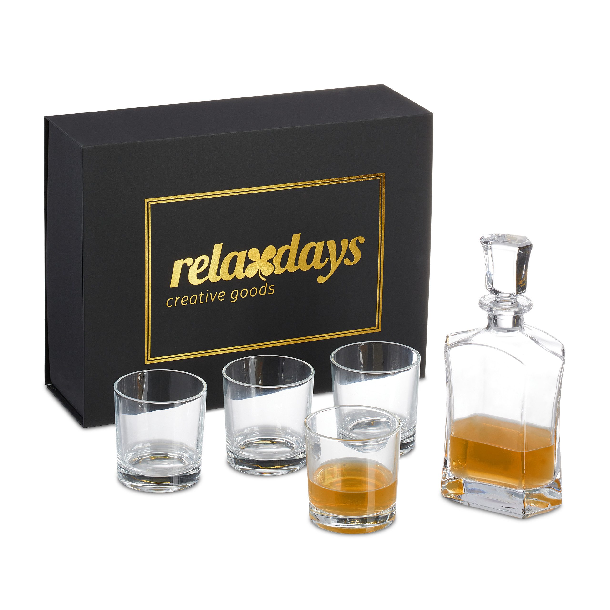 relaxdays Whiskyglas 5-tlg. Whisky Set mit