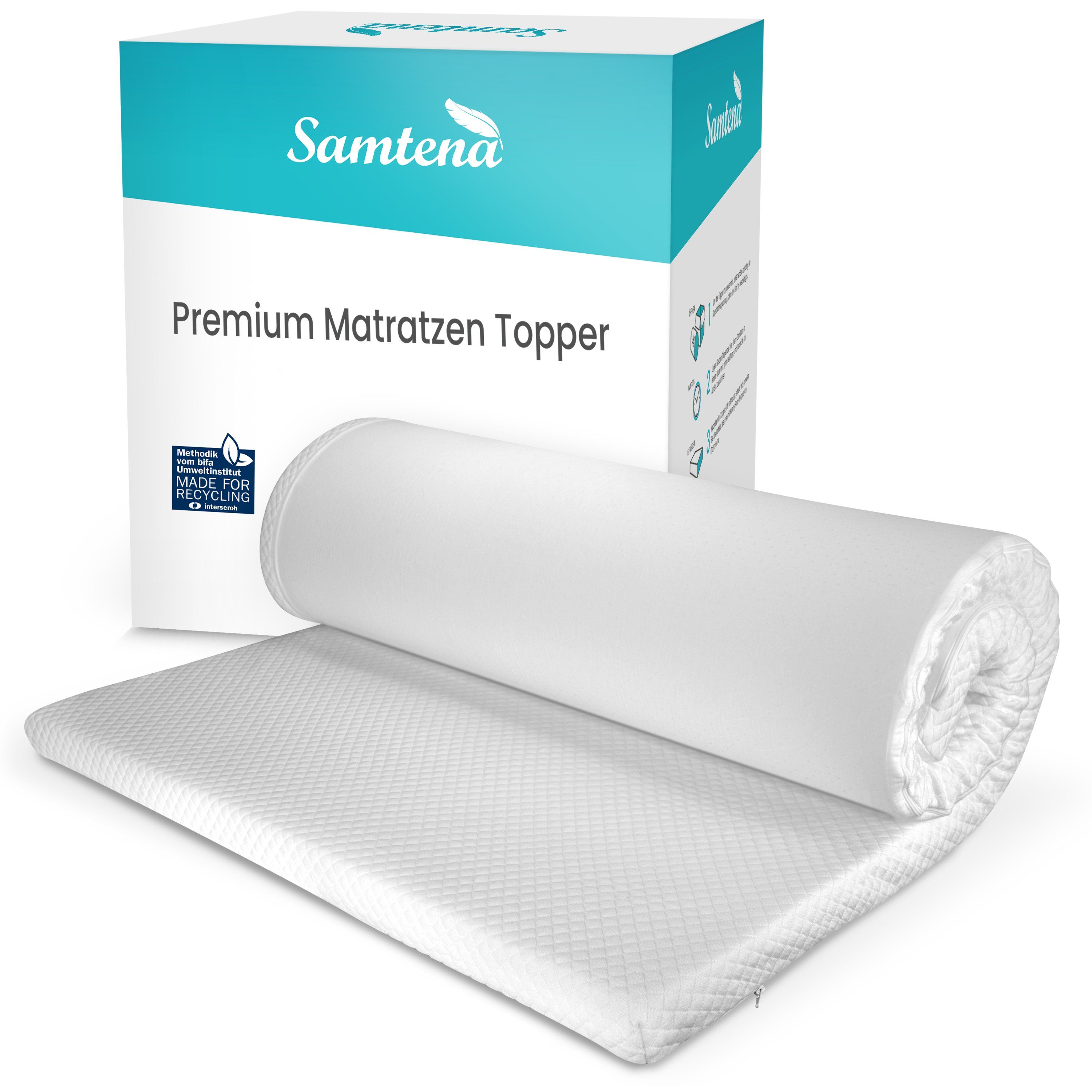 Matratzenauflage Samtena viscoelastischer Matratzentopper Royal mit