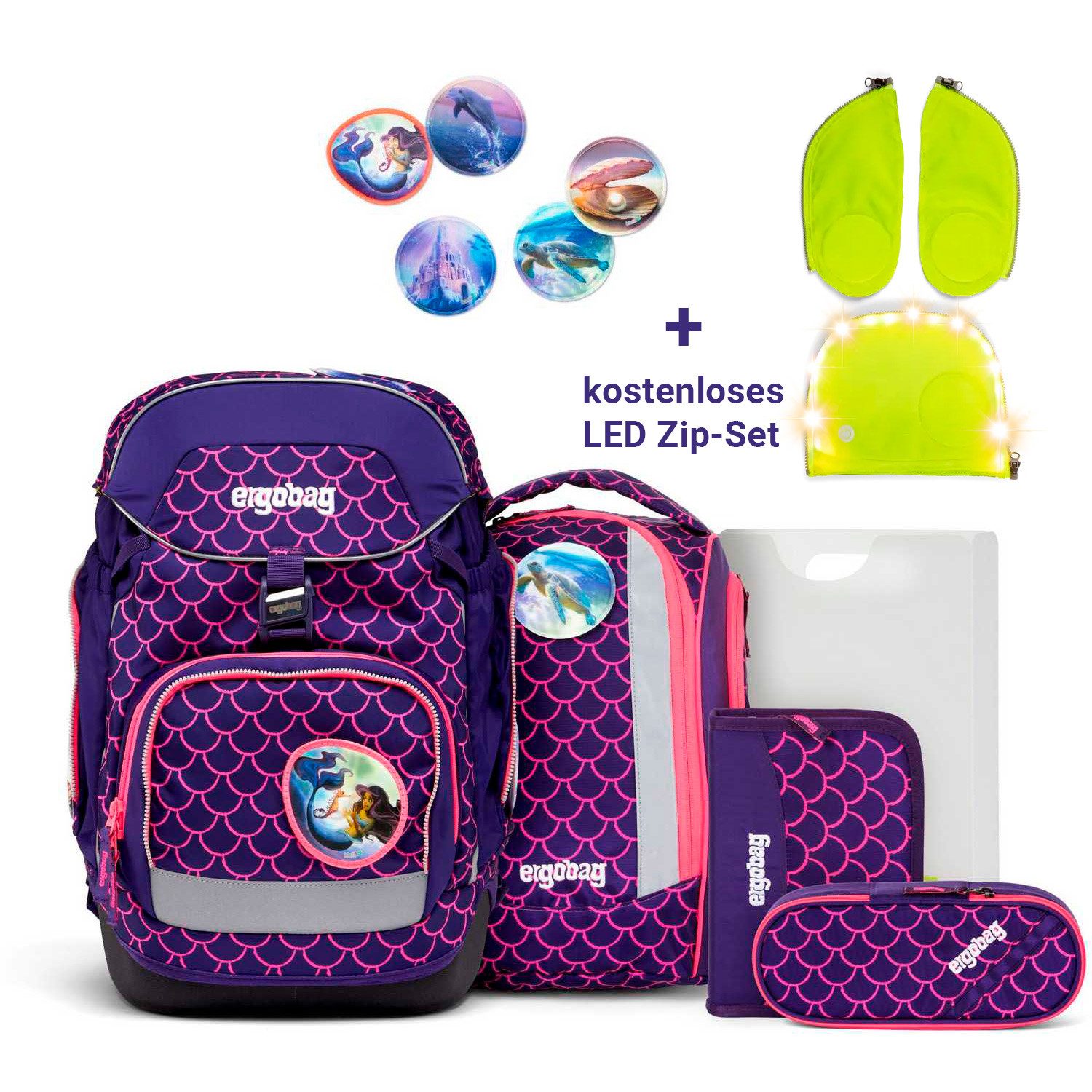 ergobag Schulranzen ergobag pack Schulrucksackset 6-tlg.