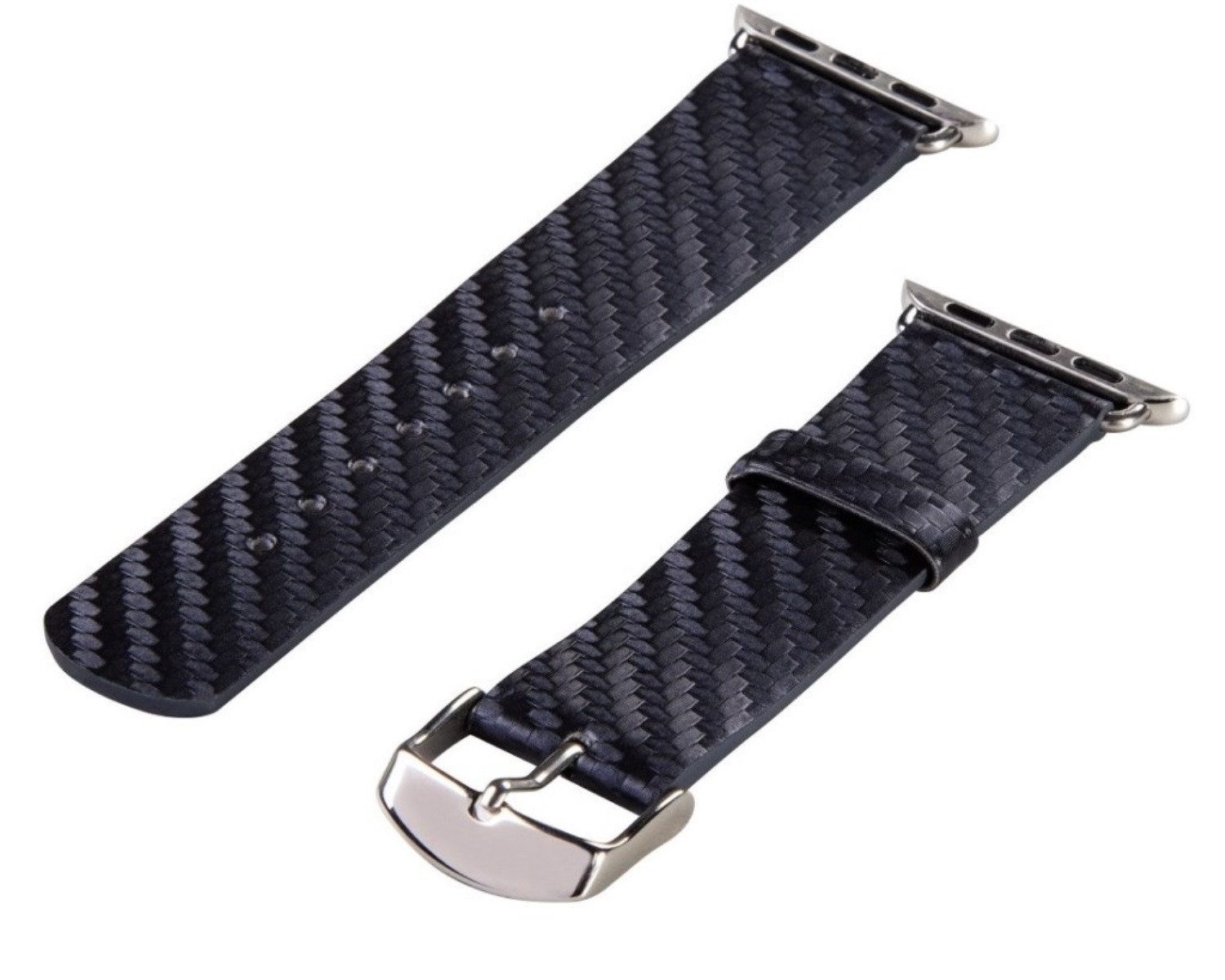 Hama Handyhülle Uhren-Armband Uhren-Band Carbon Blau,