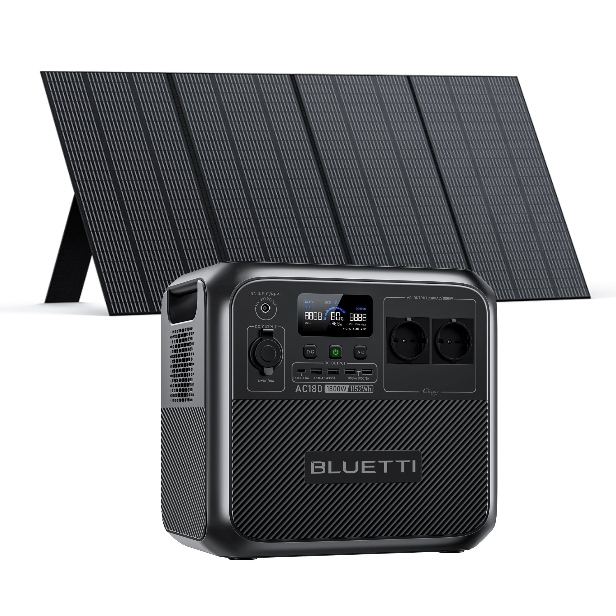 BLUETTI Stromerzeuger AC180 1800W/1152Wh Tragbarer Power