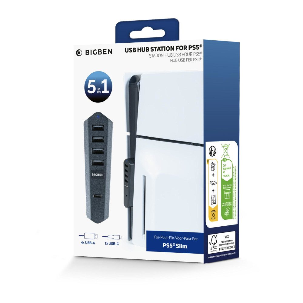 BigBen USB-Hub für PS5 Slim Playstation-Zubehör