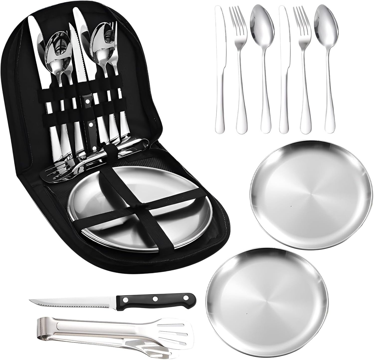 RWEUOQ Besteck-Set Camping Besteck Set, Tragbare