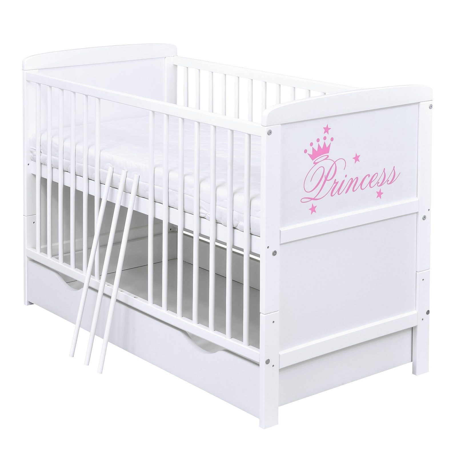 Baby-Delux Babybett Natalie Princess Bettkasten, Kinderbett