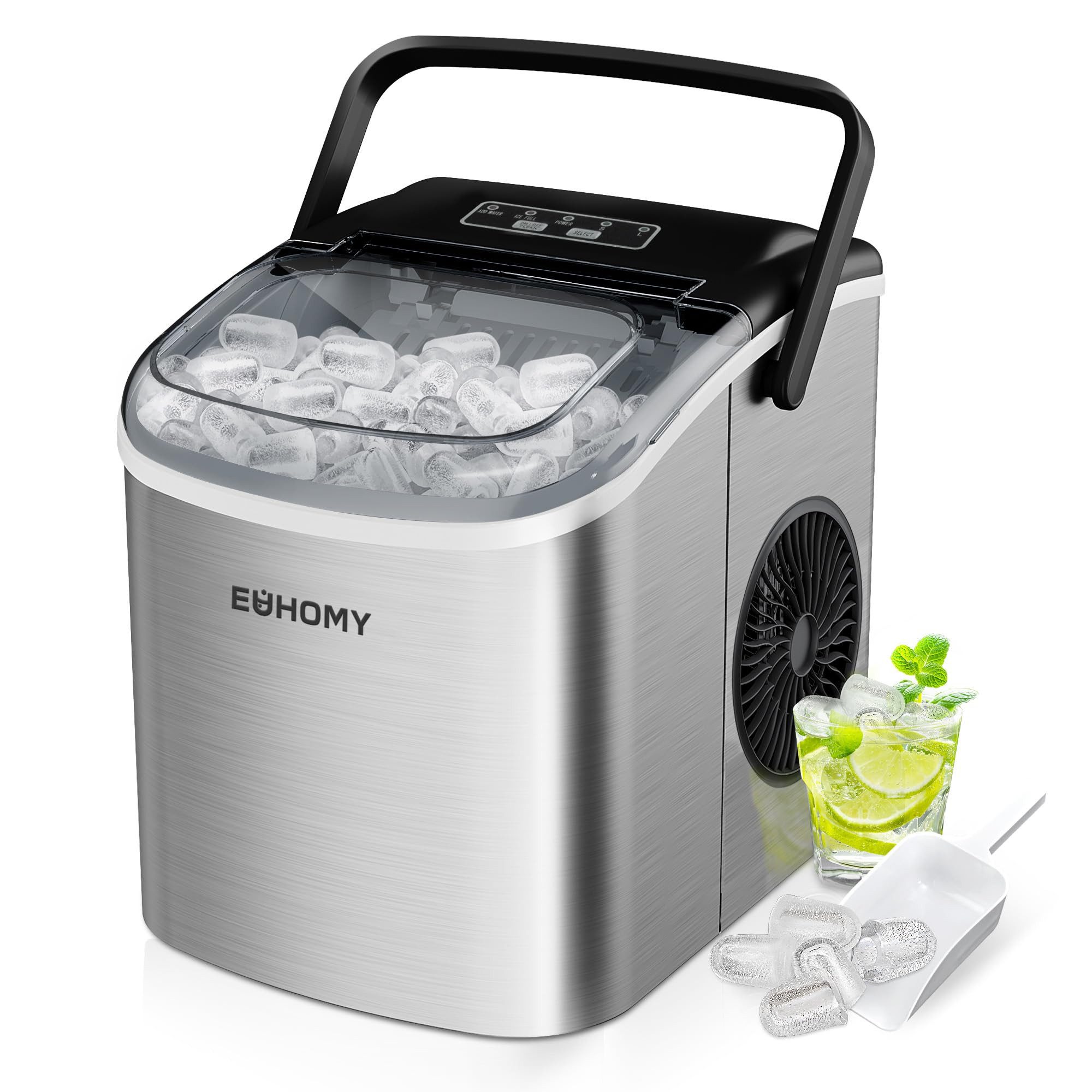 EUHOMY Eiswürfelmaschine Kleine Eiswürfelmaschine, 9 Eiswürfel