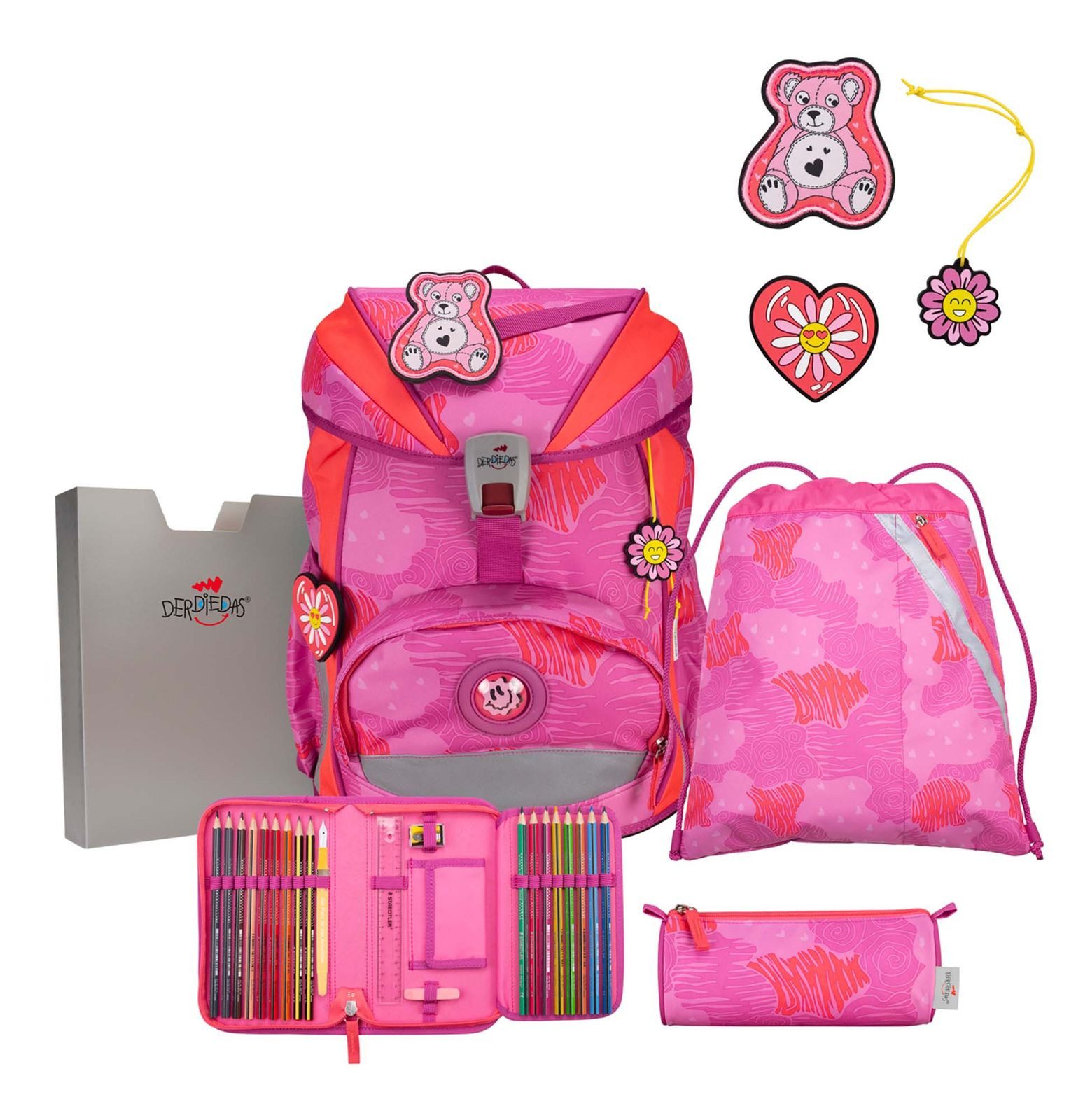 DerDieDas® Schulranzen Schulranzenset 5-teilig (Set, 5-tlg)