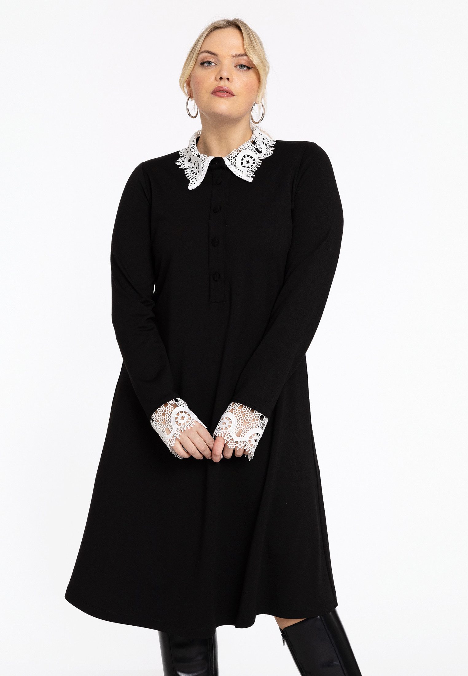 YOEK A-Linien-Kleid Damen Kleid Lockere Passform