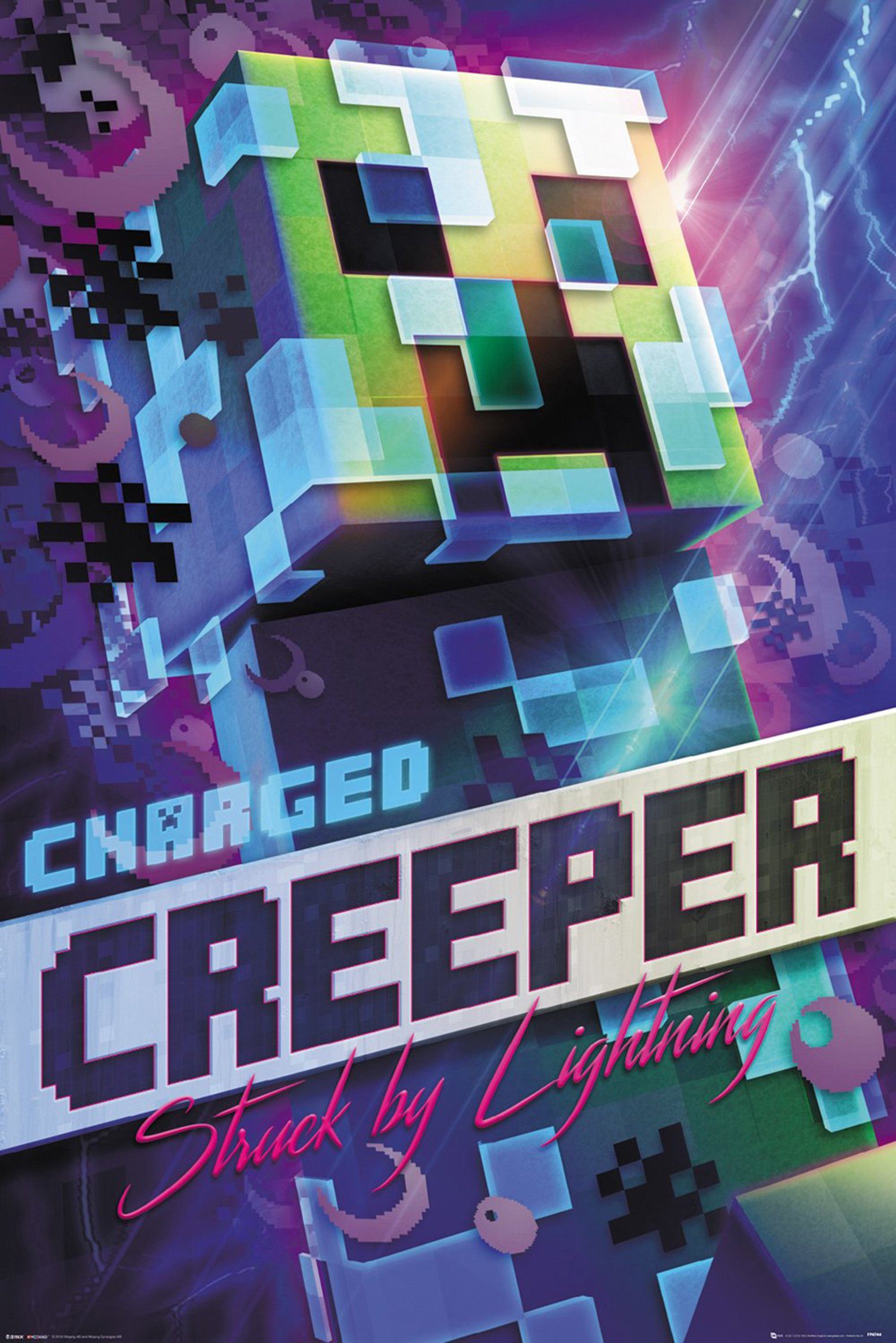 GB eye Poster Minecraft Poster Charged