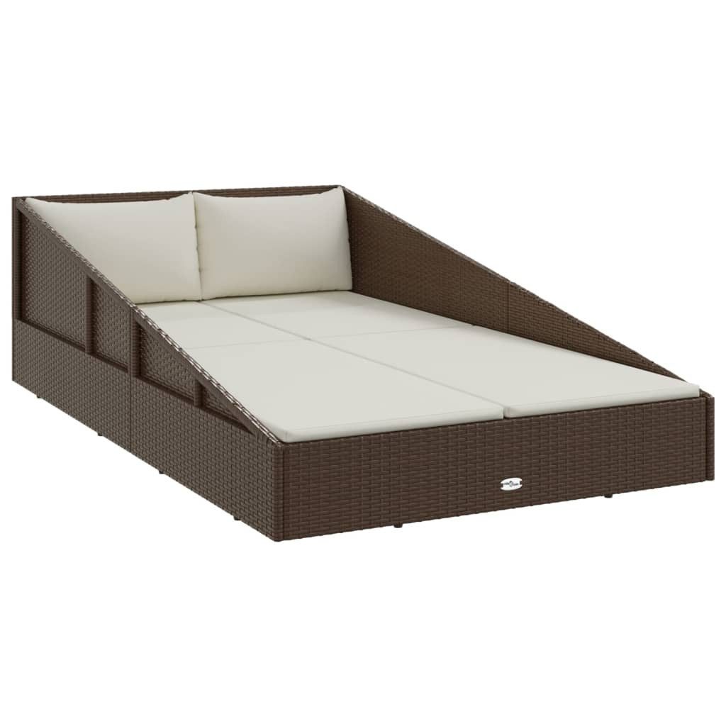 vidaXL Gartenliege Gartenbett Braun 110x200 cm