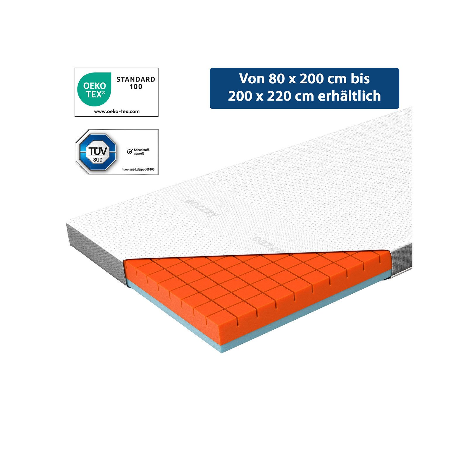 Matratzenauflage eazzzy Premium Cube Topper Matratzentopper