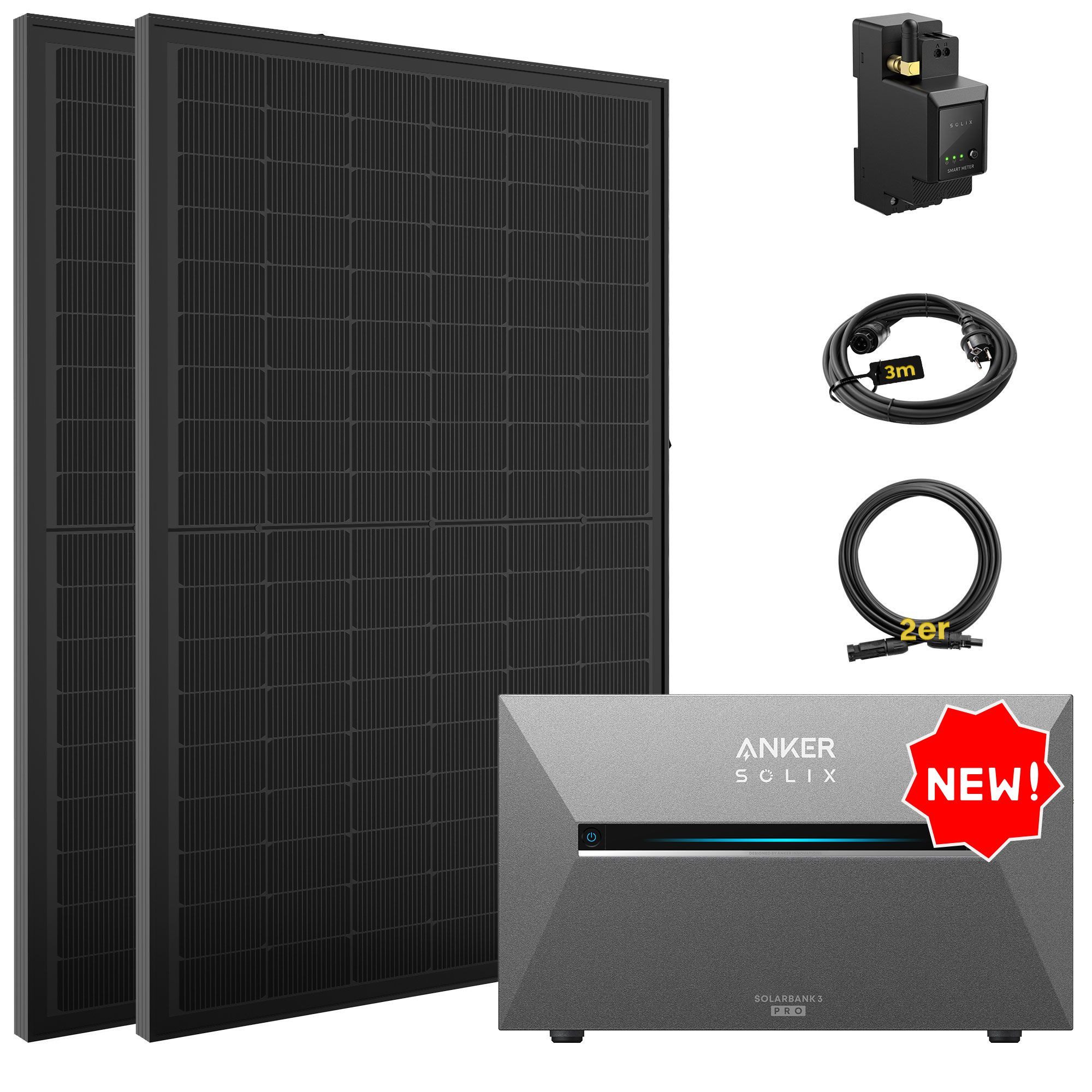 E.For.U Solaranlage 900W Balkonkraftwerk mit Speicher