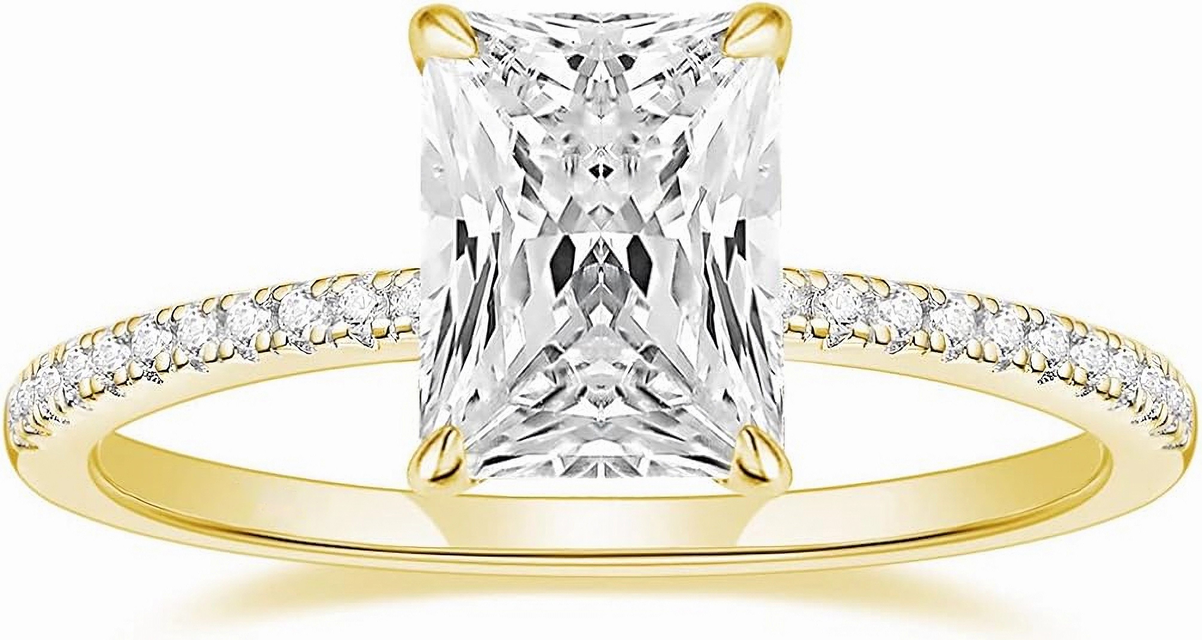 Jumpeak Trauring 585 Gold, 3-Karat-Diamant im