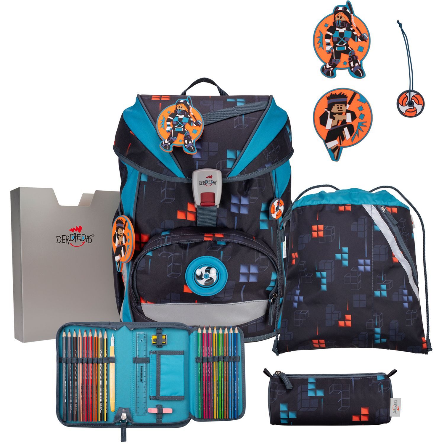 DerDieDas® Schulranzen DerDieDas Schulranzen Set 5-tlg.