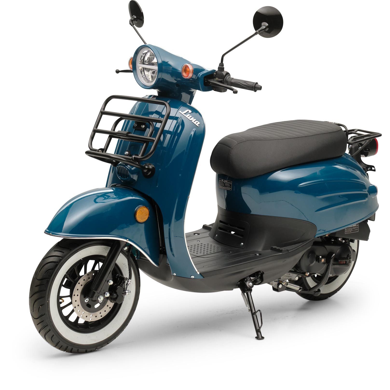 Burnout Motorroller Luna Ozeanblau, 50 ccm,
