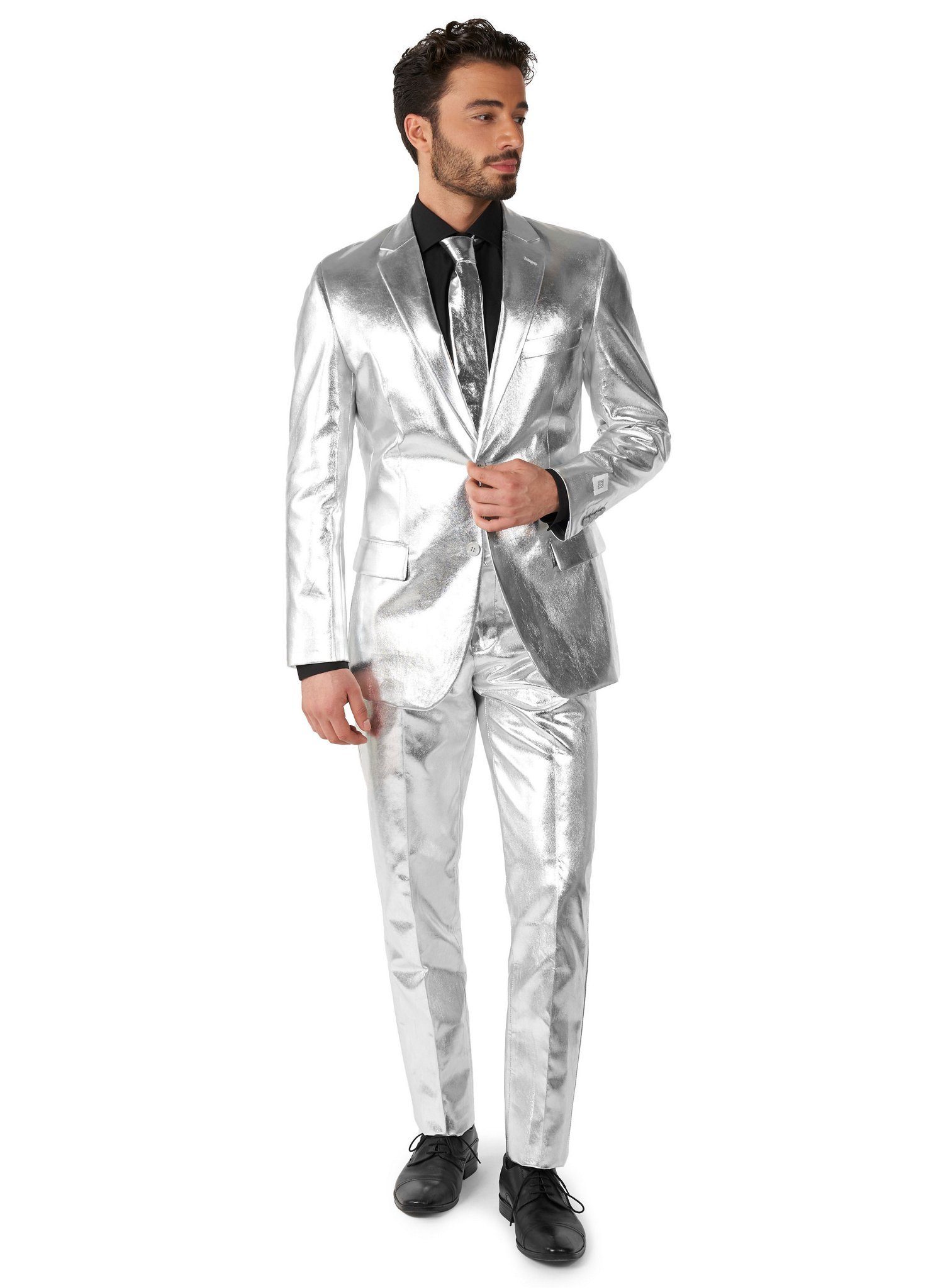 Opposuits Anzug Shiny Silver Kostüm Anzug