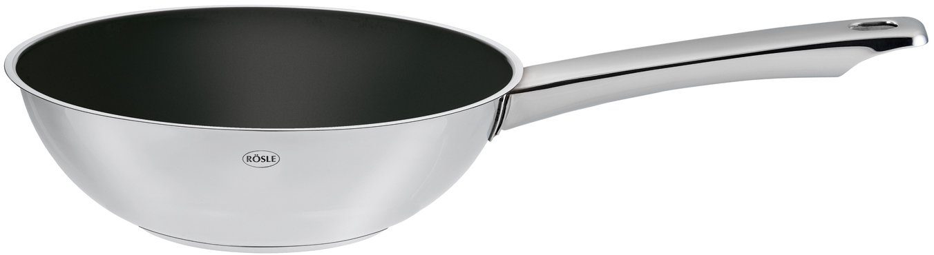 RÖSLE Wok MOMENTS, Edelstahl 18/10, Antihaftversiegelung