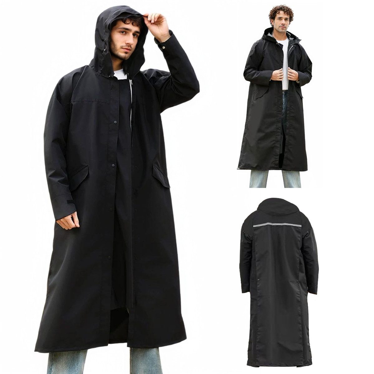 RWEUOQ Regenmantel Regenmantel Wiederverwendbar Regenmantel Regenponcho