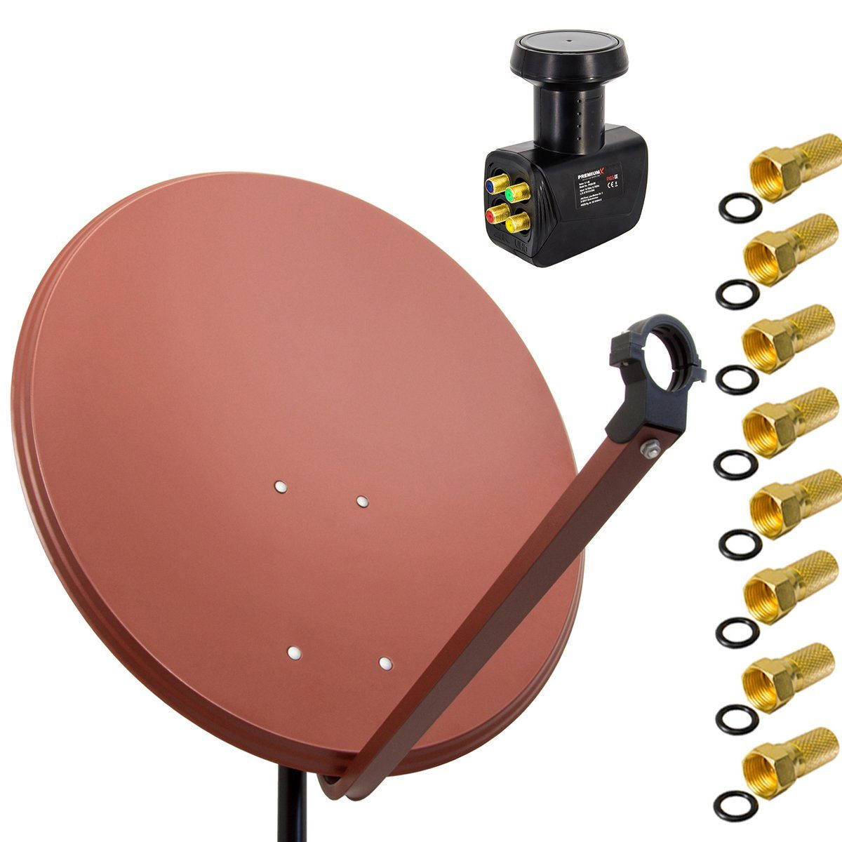 PremiumX SAT Anlage 100cm Antenne Stahl