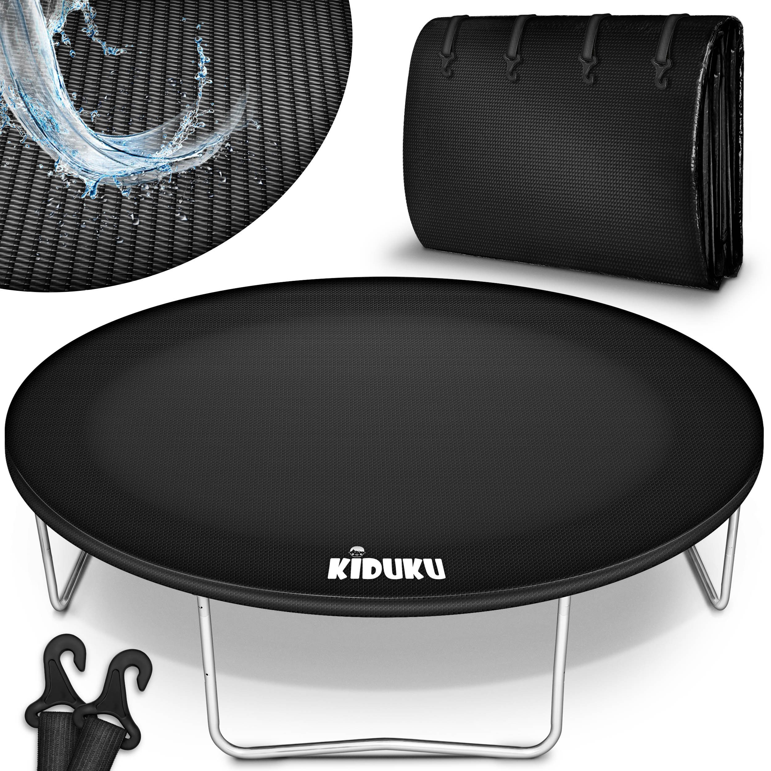 KIDUKU Trampolin-Abdeckplane Trampolin Regenabdeckung Schwarz 244