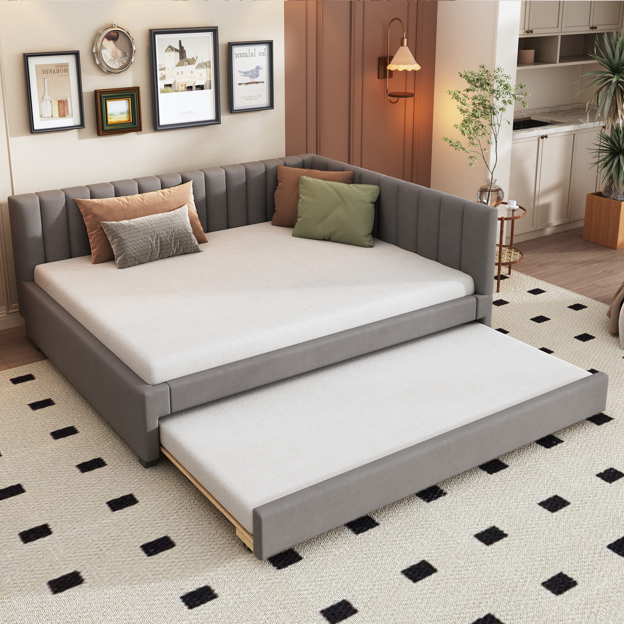 STILVORA Schlafsofa 140×200 Schlafsofa mit Matratze,Jugendbett