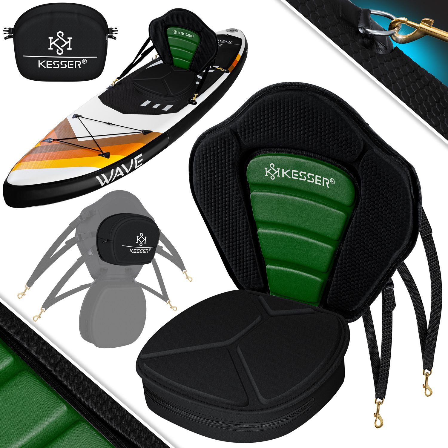 KESSER SUP-Rückenlehne, Kajak-Sitz Premium für SUP