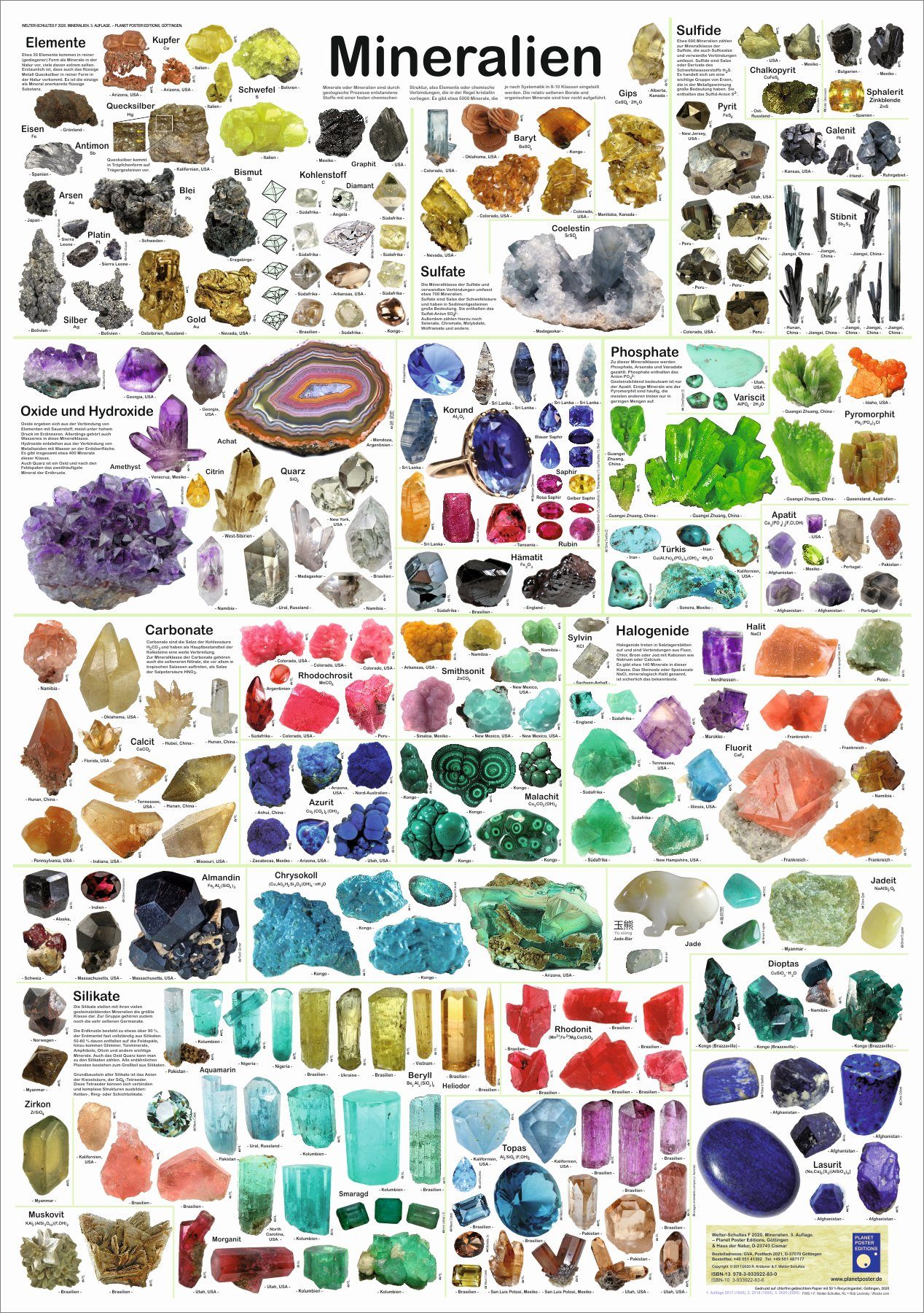 Close Up Poster Mineralien Poster deutsch