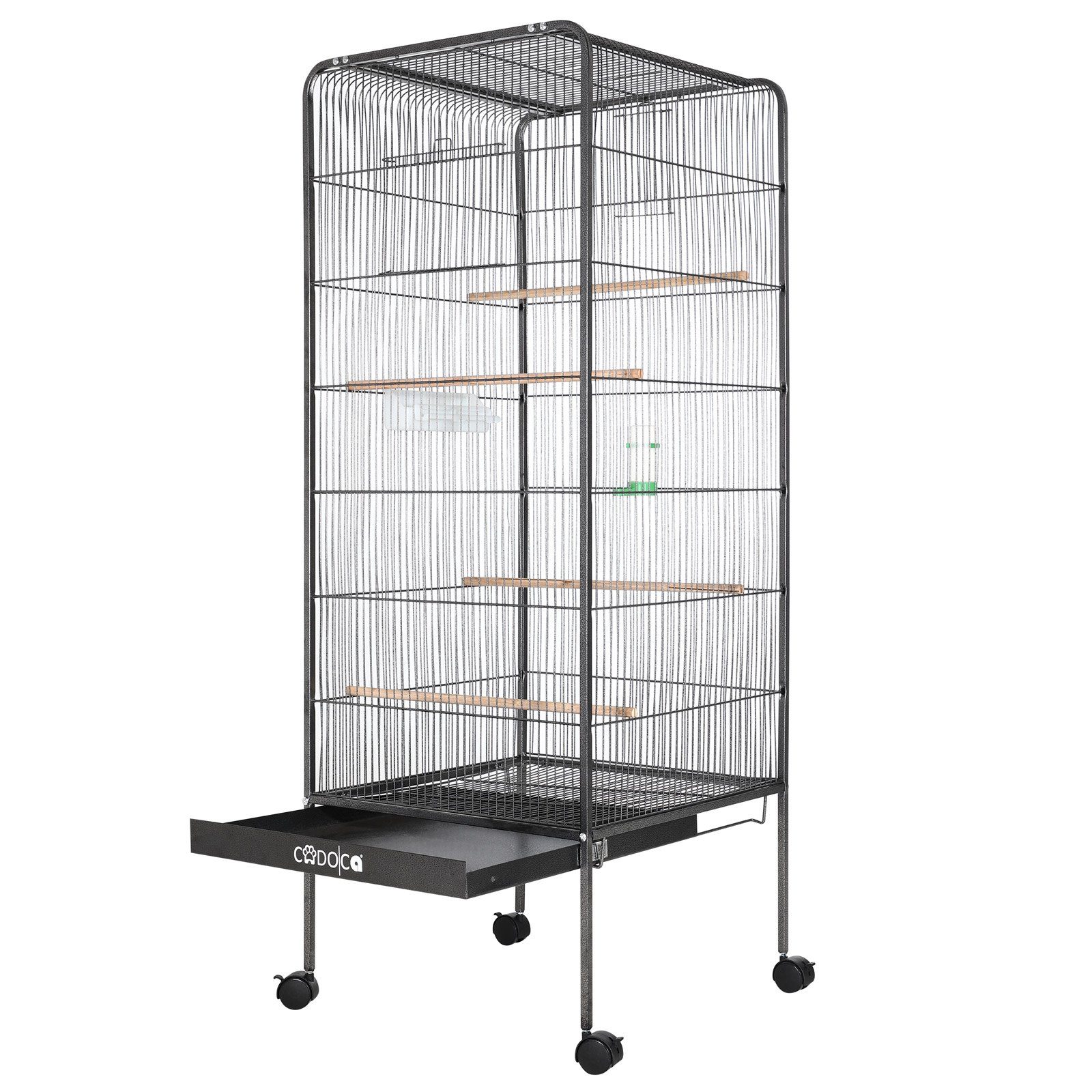Cadoca Voliere, Vogelvoliere XL 146x54x54cm Schmutzschublade