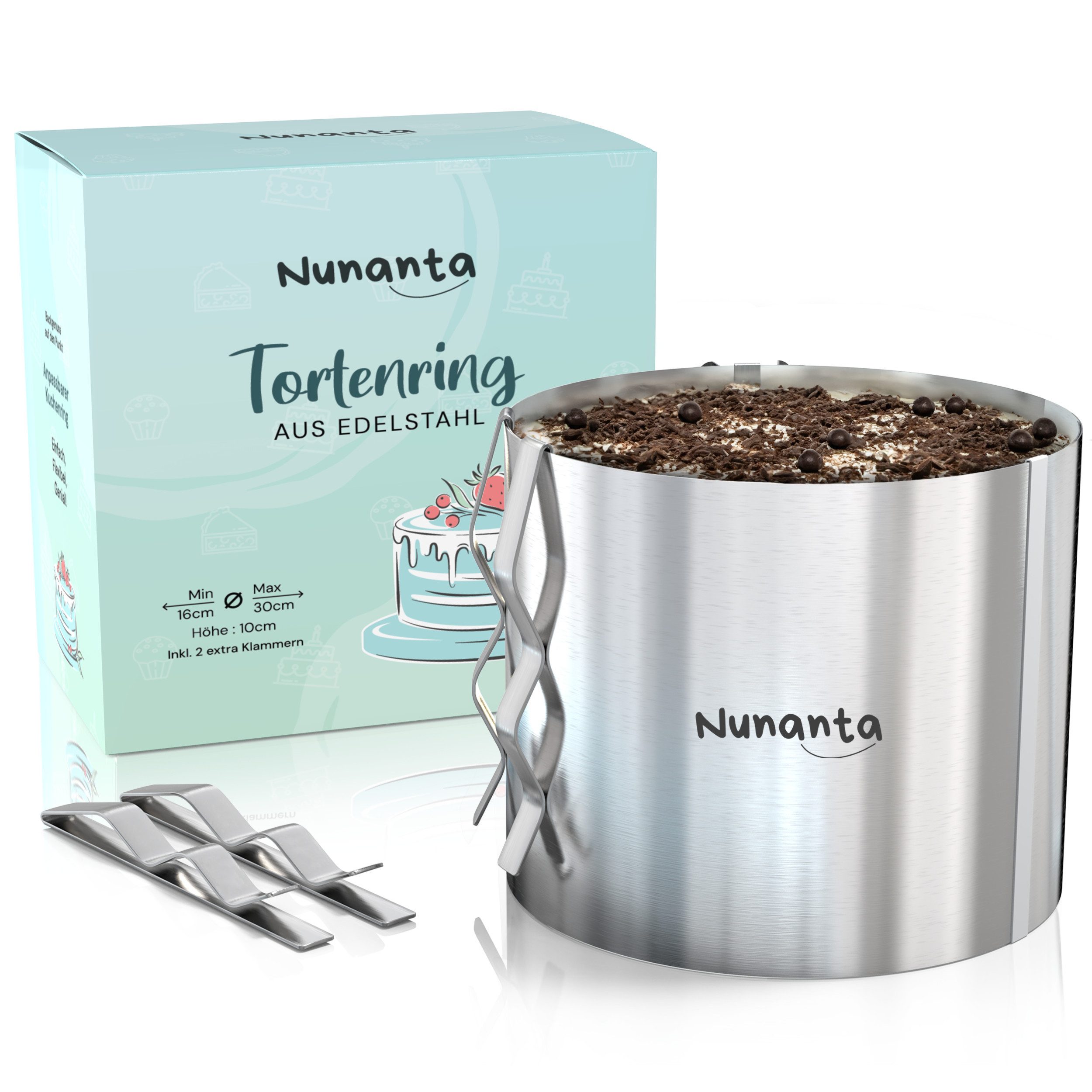 Nunanta Tortenring Nunanta Verstellbarer Tortenring -